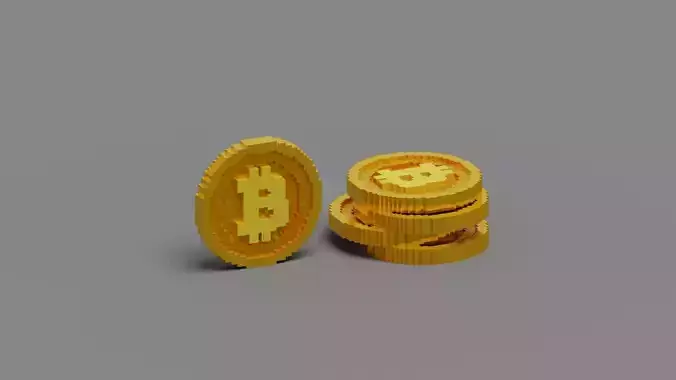 Gold Coin Low-poly 3D model Low-poly 3D model