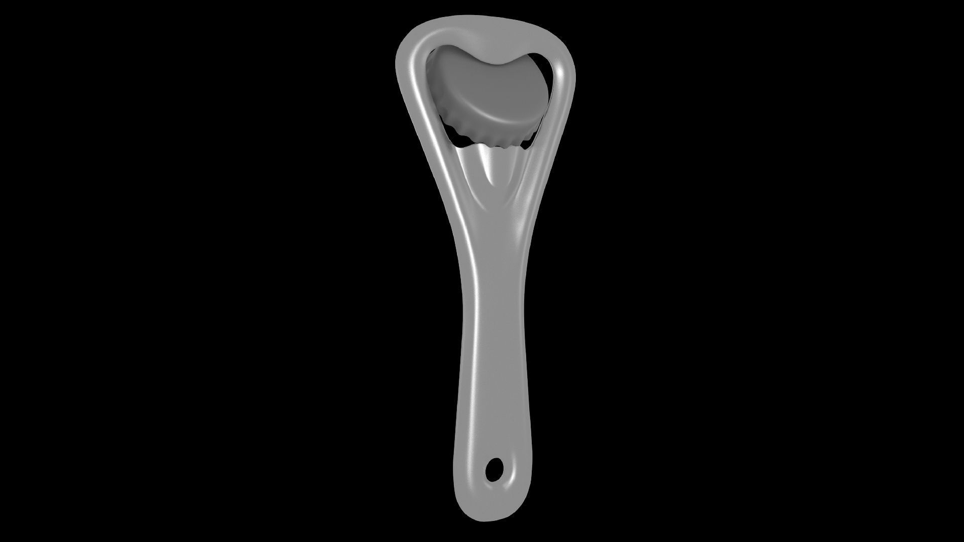 Bottle opener Low-poly 3D model_5