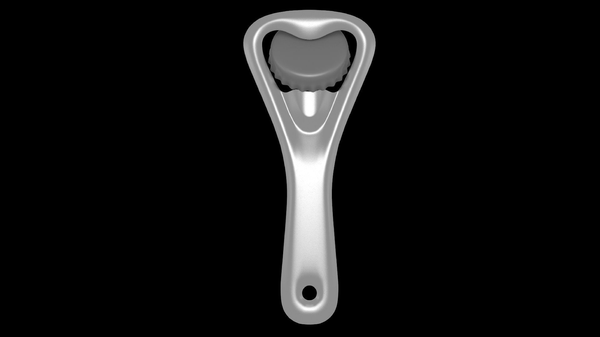 Bottle opener Low-poly 3D model_3