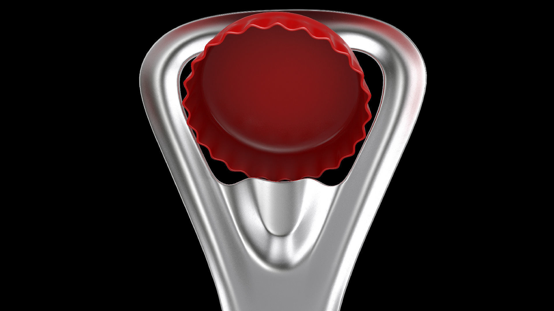 Bottle opener Low-poly 3D model_2