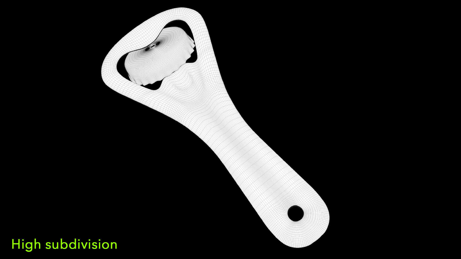Bottle opener Low-poly 3D model_8