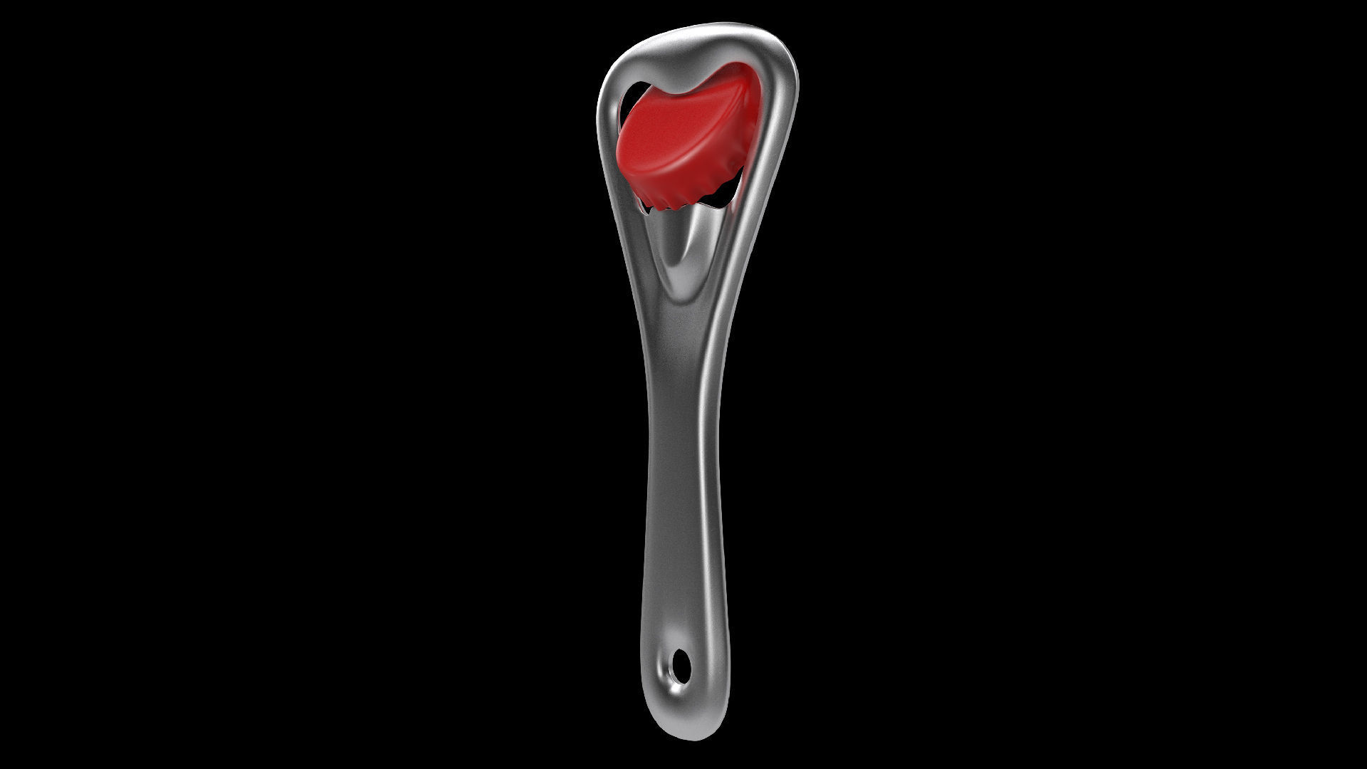 Bottle opener Low-poly 3D model_17