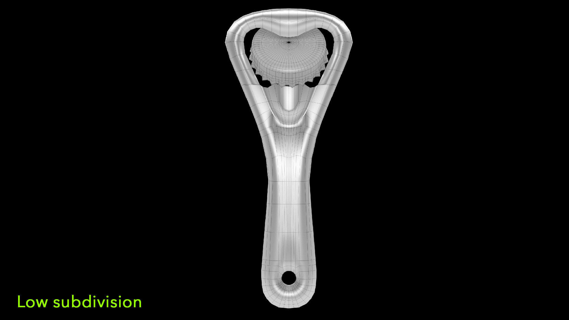 Bottle opener Low-poly 3D model_14
