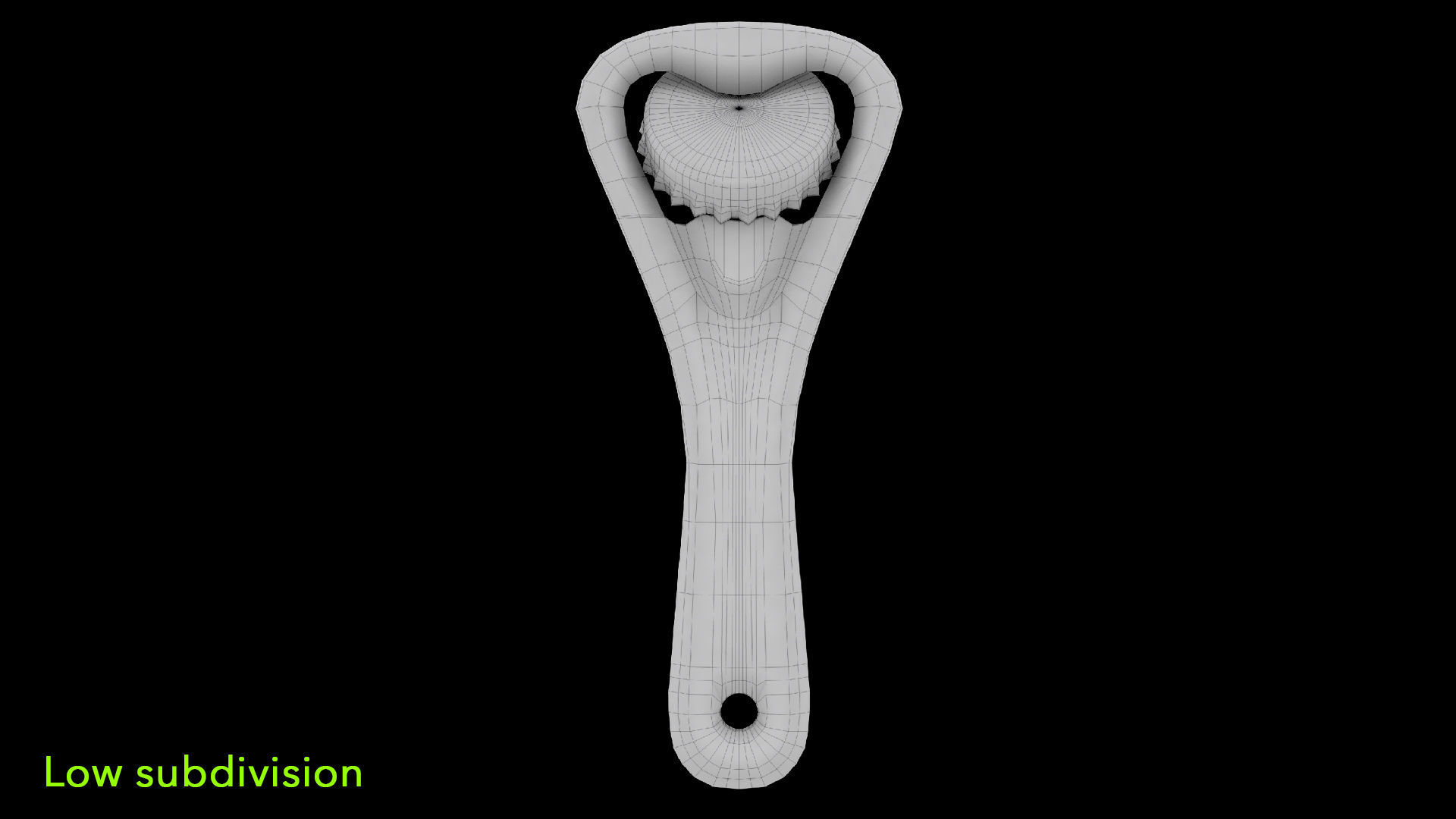 Bottle opener Low-poly 3D model_15