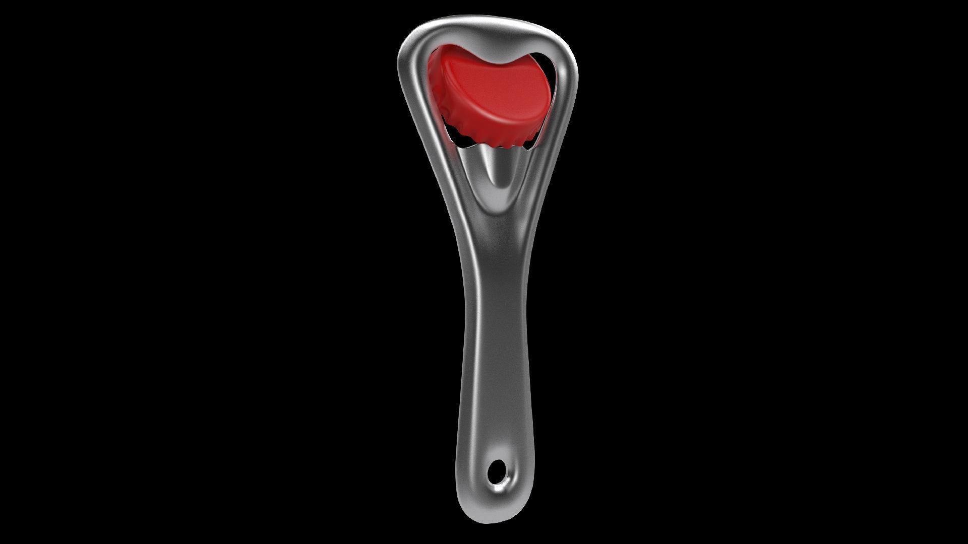 Bottle opener Low-poly 3D model_16