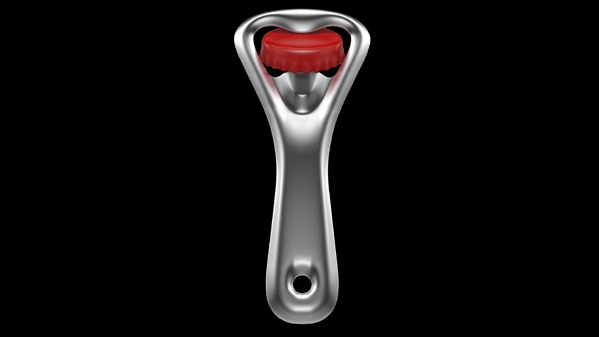 Bottle opener Low-poly 3D model_18