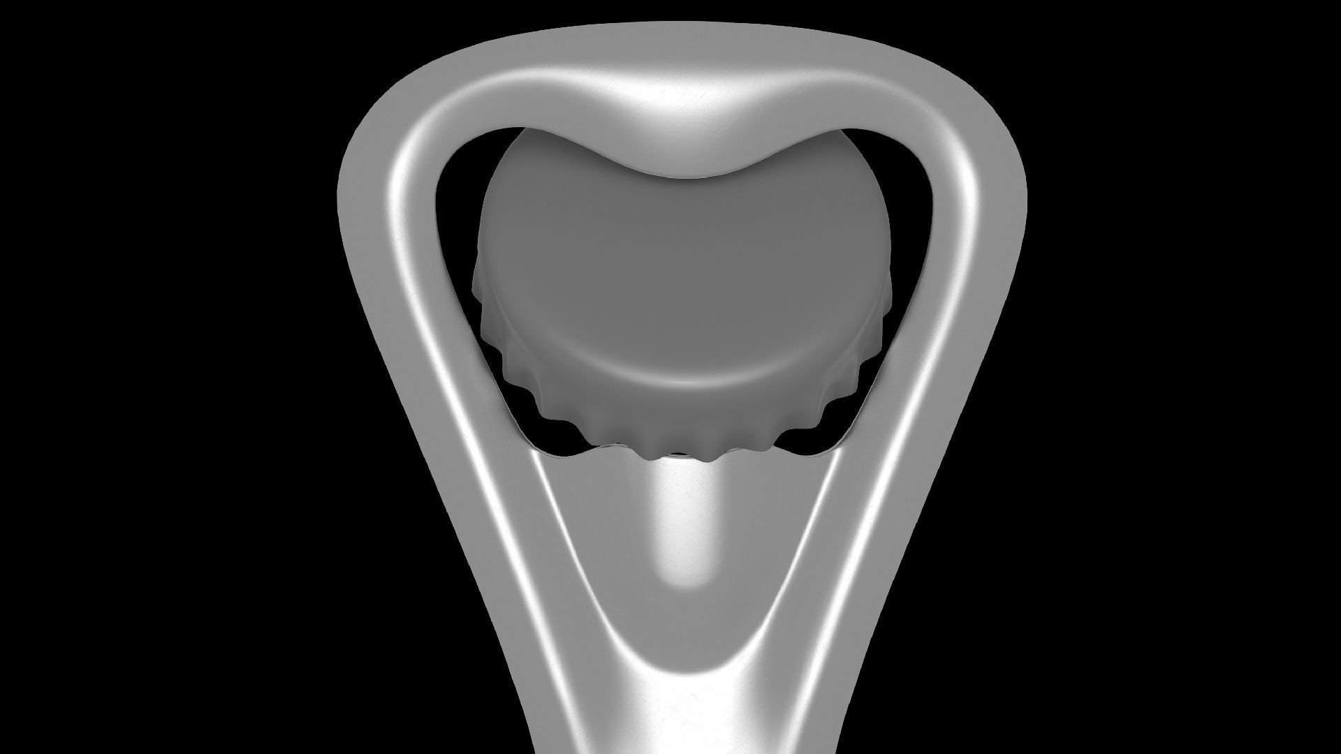 Bottle opener Low-poly 3D model_9