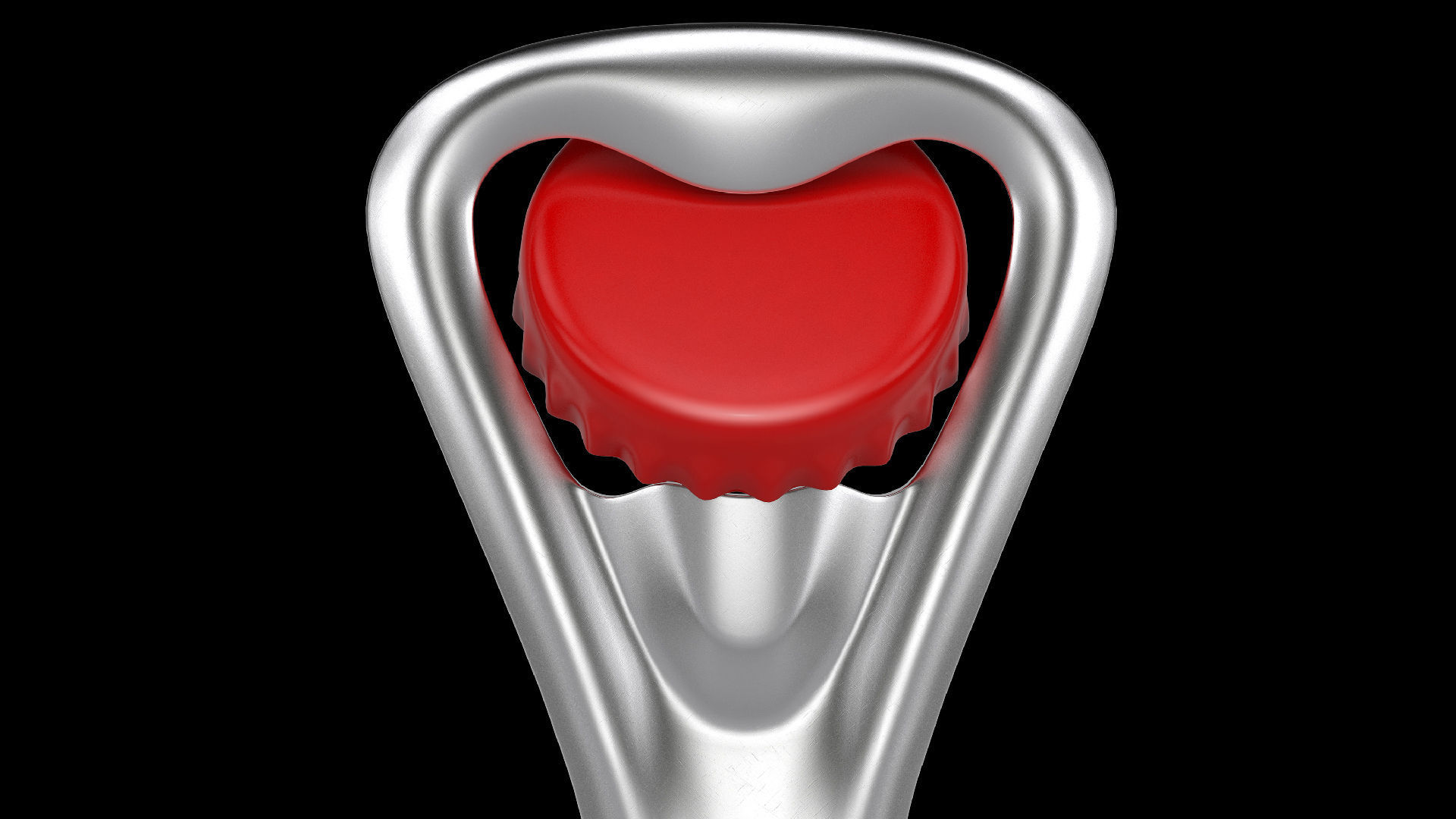 Bottle opener Low-poly 3D model_1