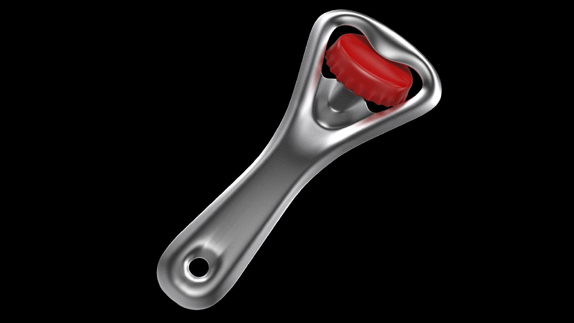 Bottle opener Low-poly 3D model_19