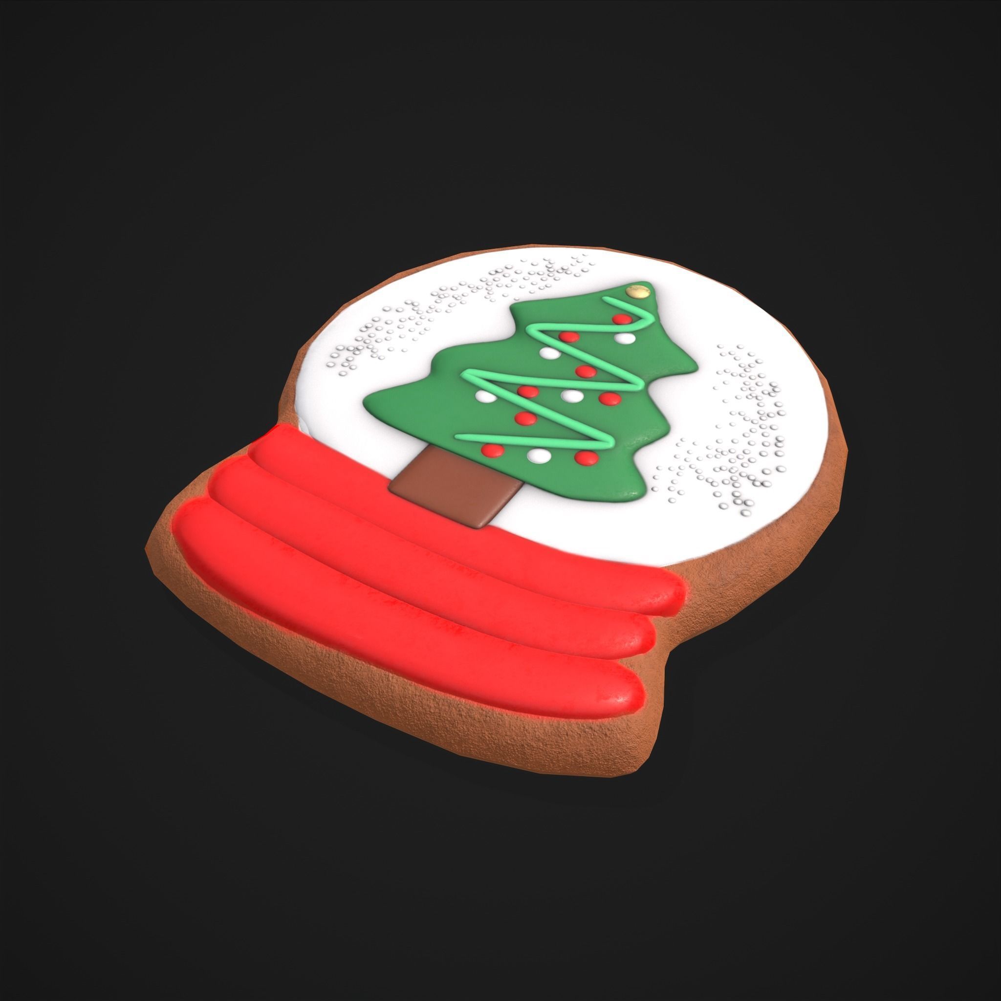 Snow Globe Cookie Low-poly 3D model_13