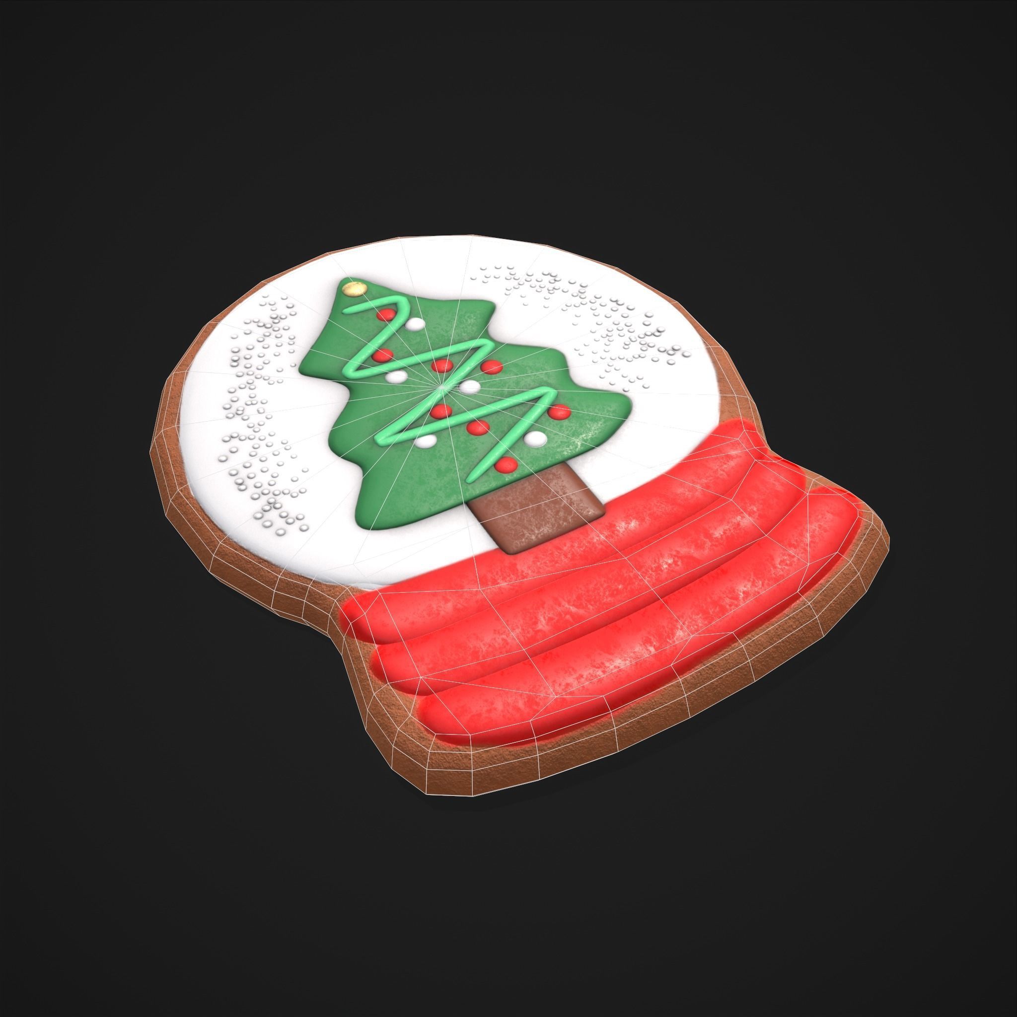 Snow Globe Cookie Low-poly 3D model_12