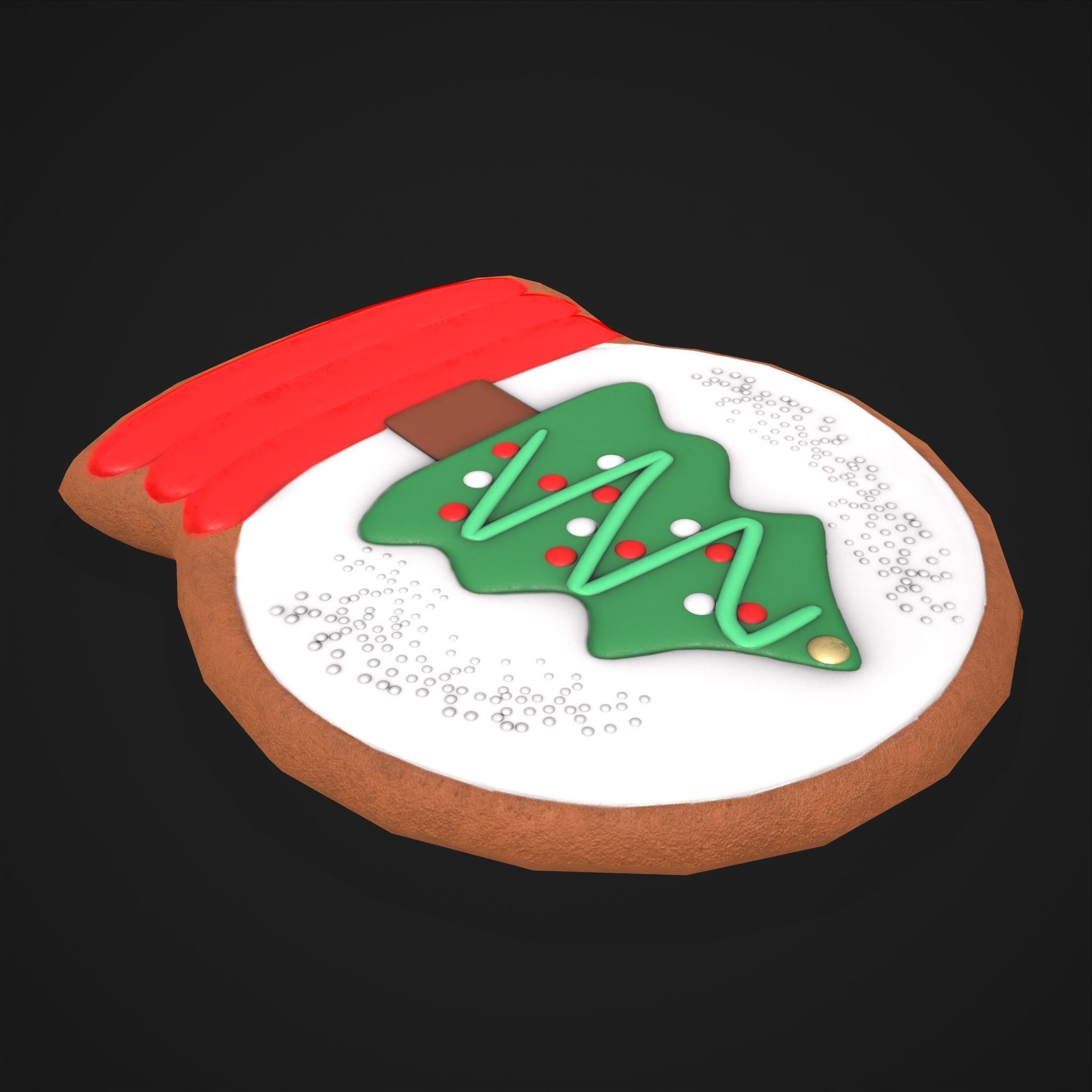 Snow Globe Cookie Low-poly 3D model_5