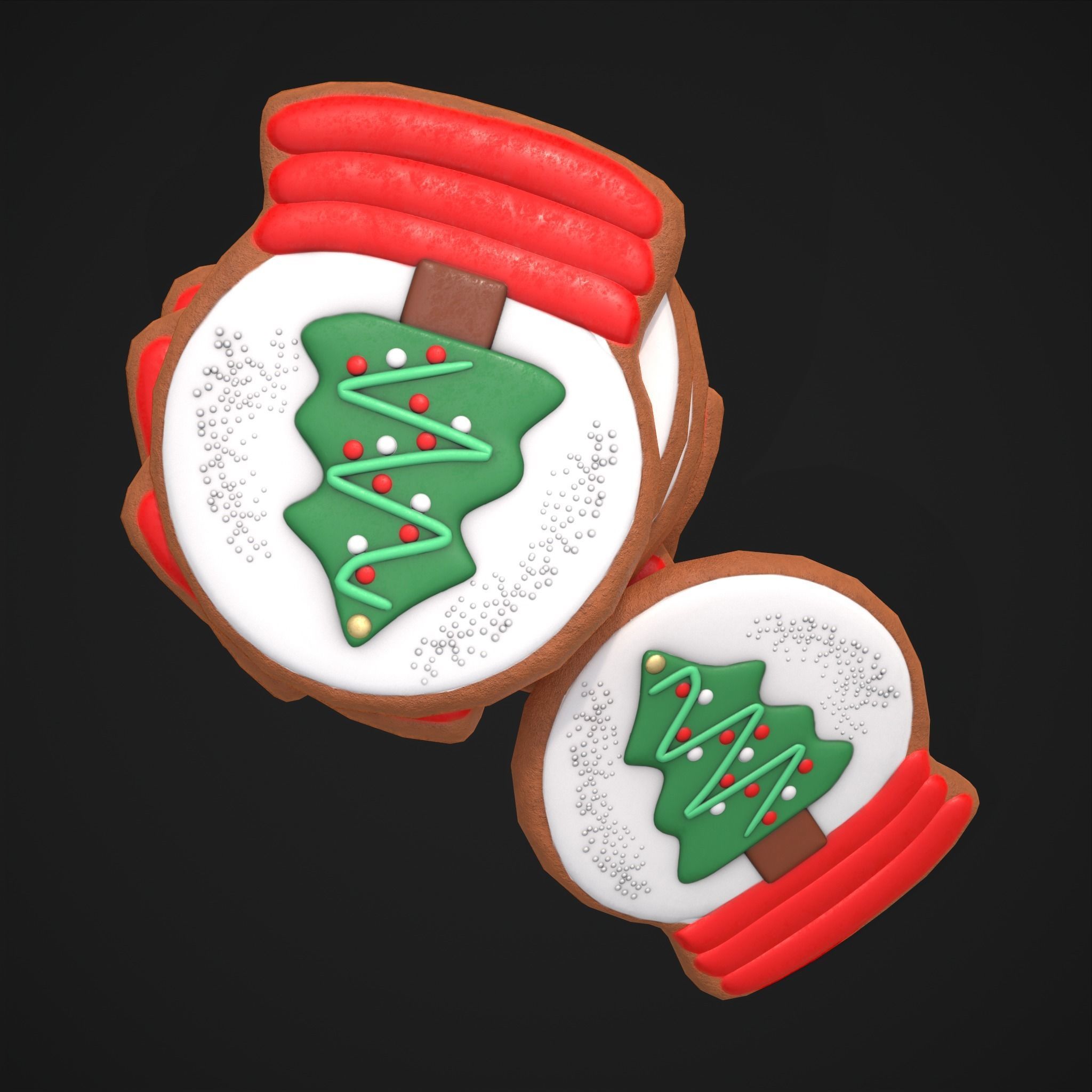 Snow Globe Cookie Low-poly 3D model_19
