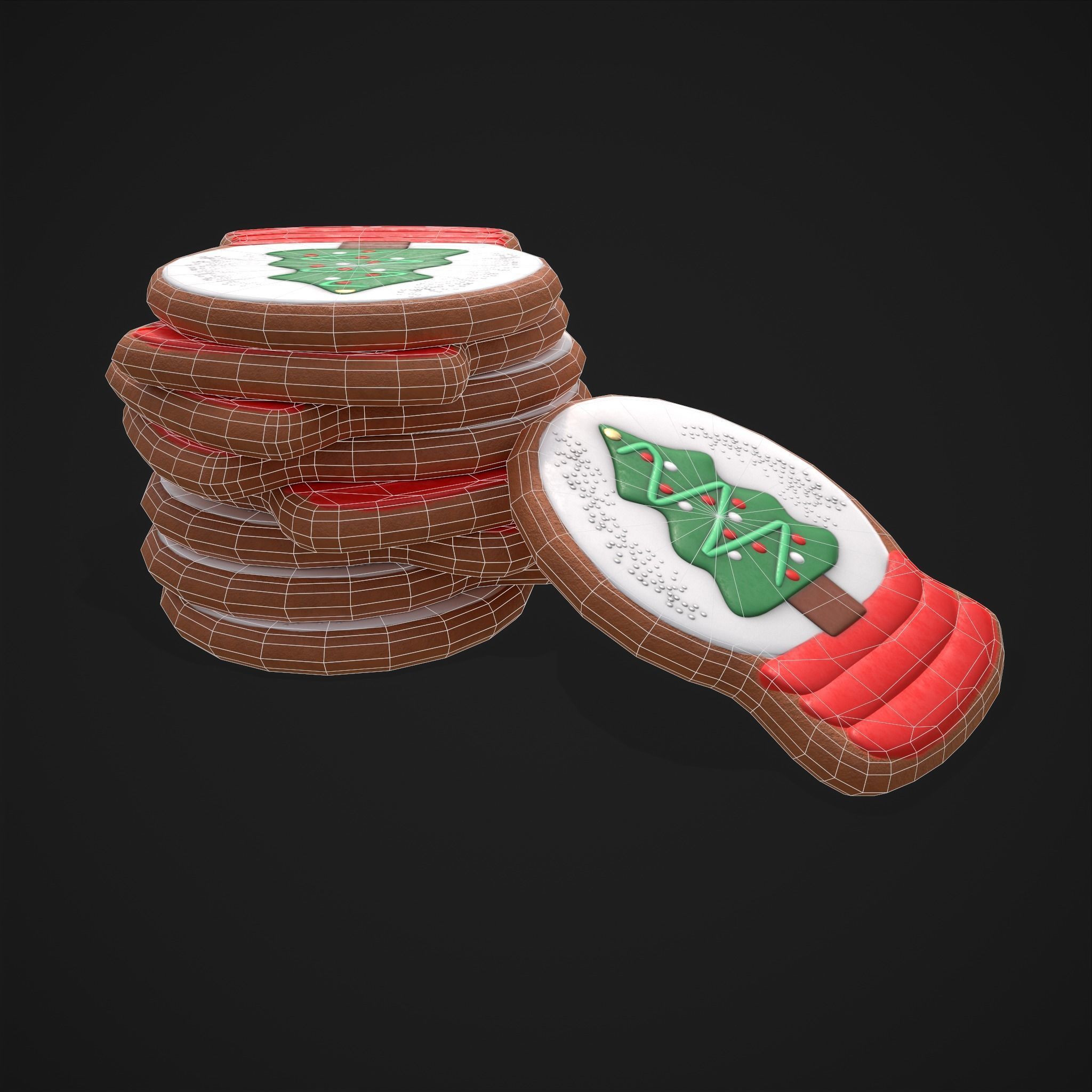 Snow Globe Cookie Low-poly 3D model_18