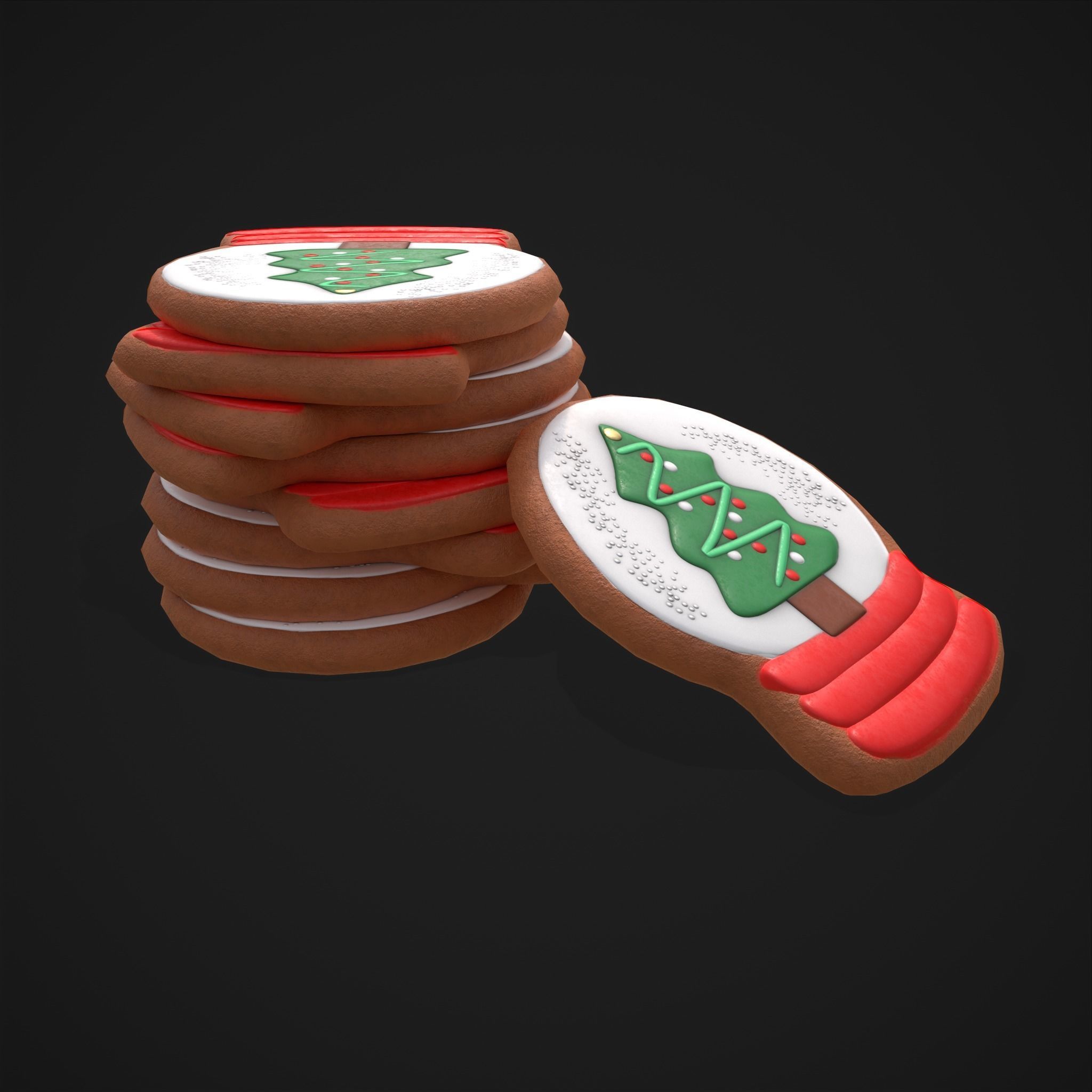 Snow Globe Cookie Low-poly 3D model_17