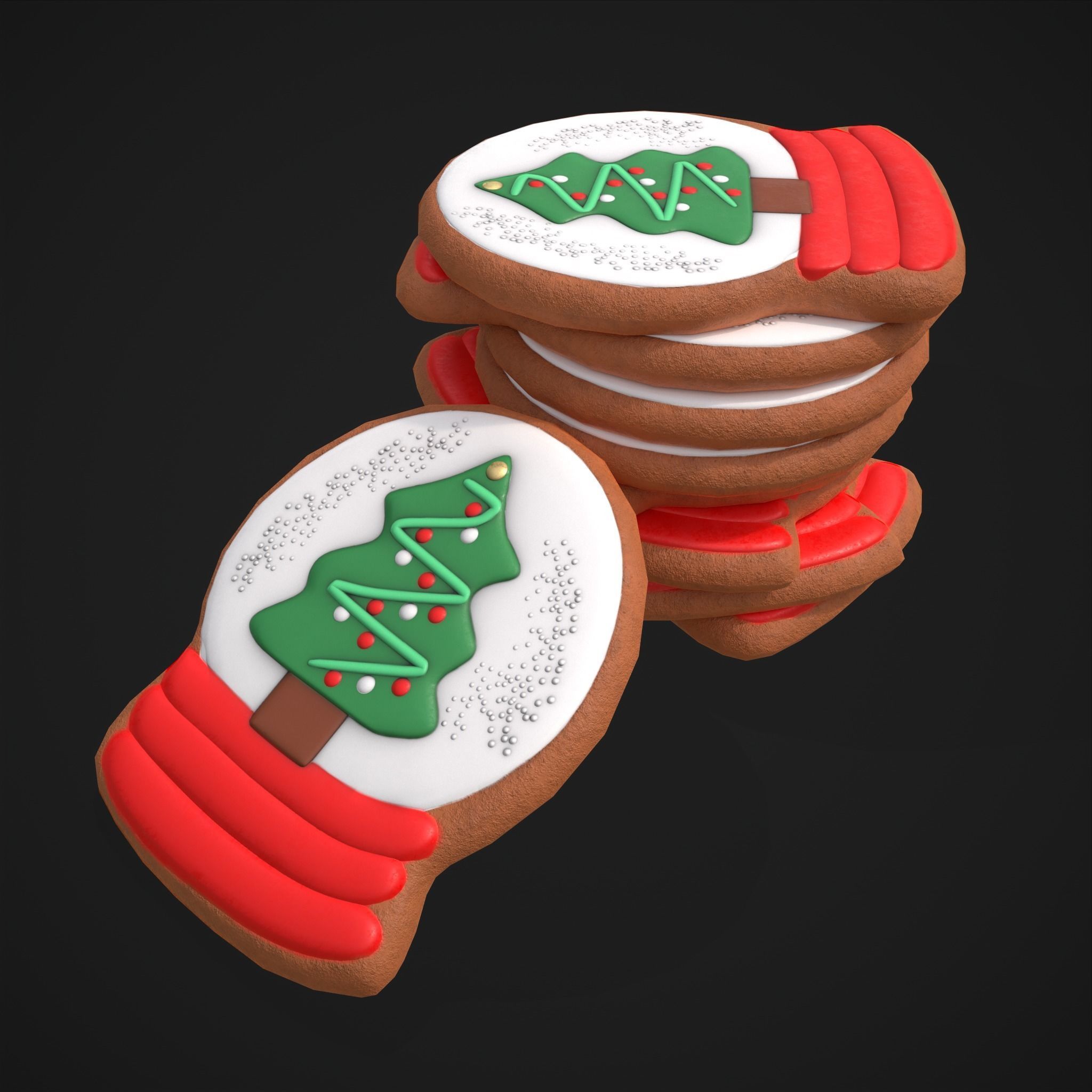 Snow Globe Cookie Low-poly 3D model_15