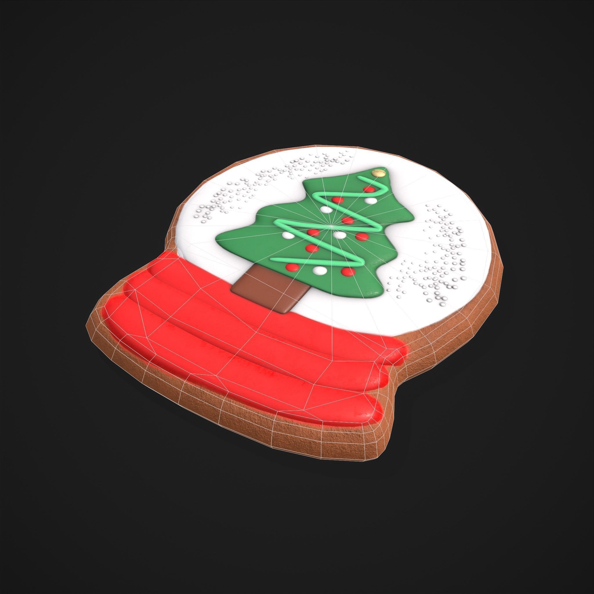 Snow Globe Cookie Low-poly 3D model_14