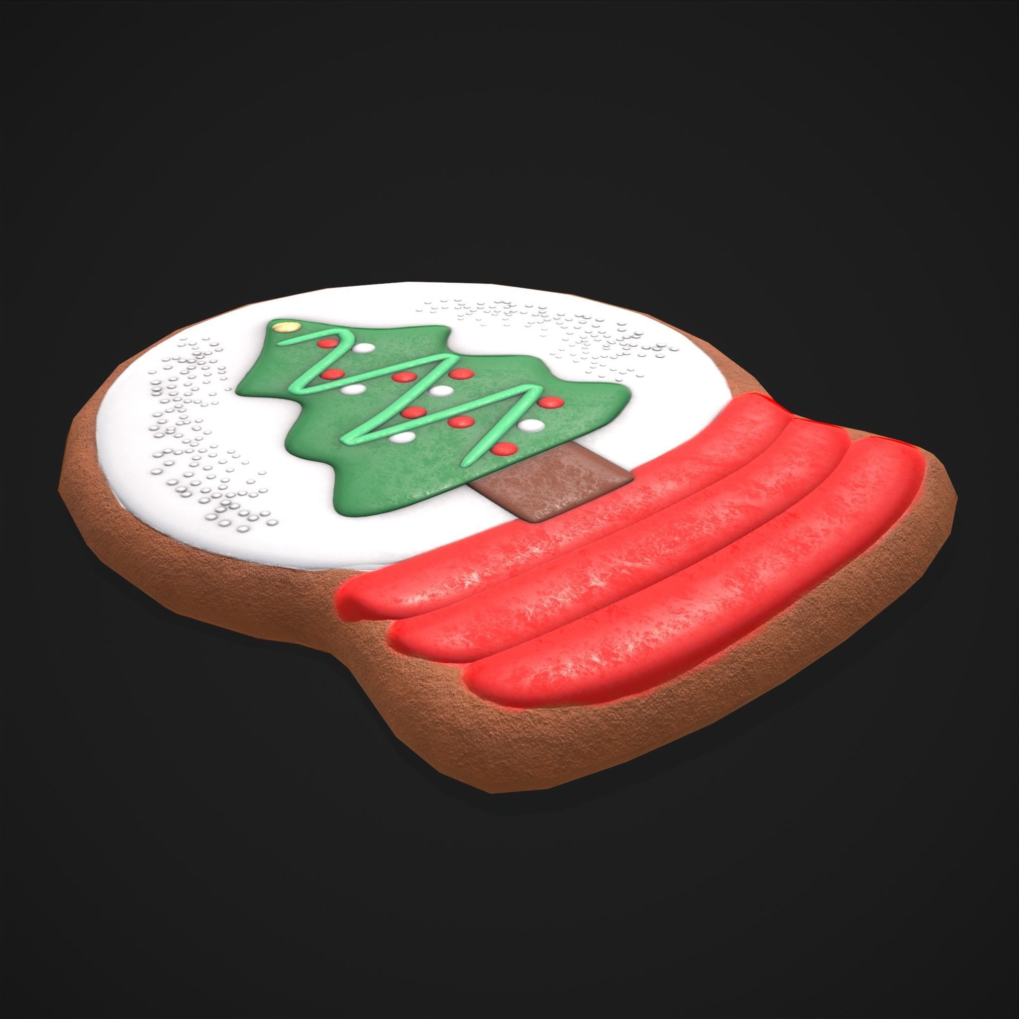 Snow Globe Cookie Low-poly 3D model_3