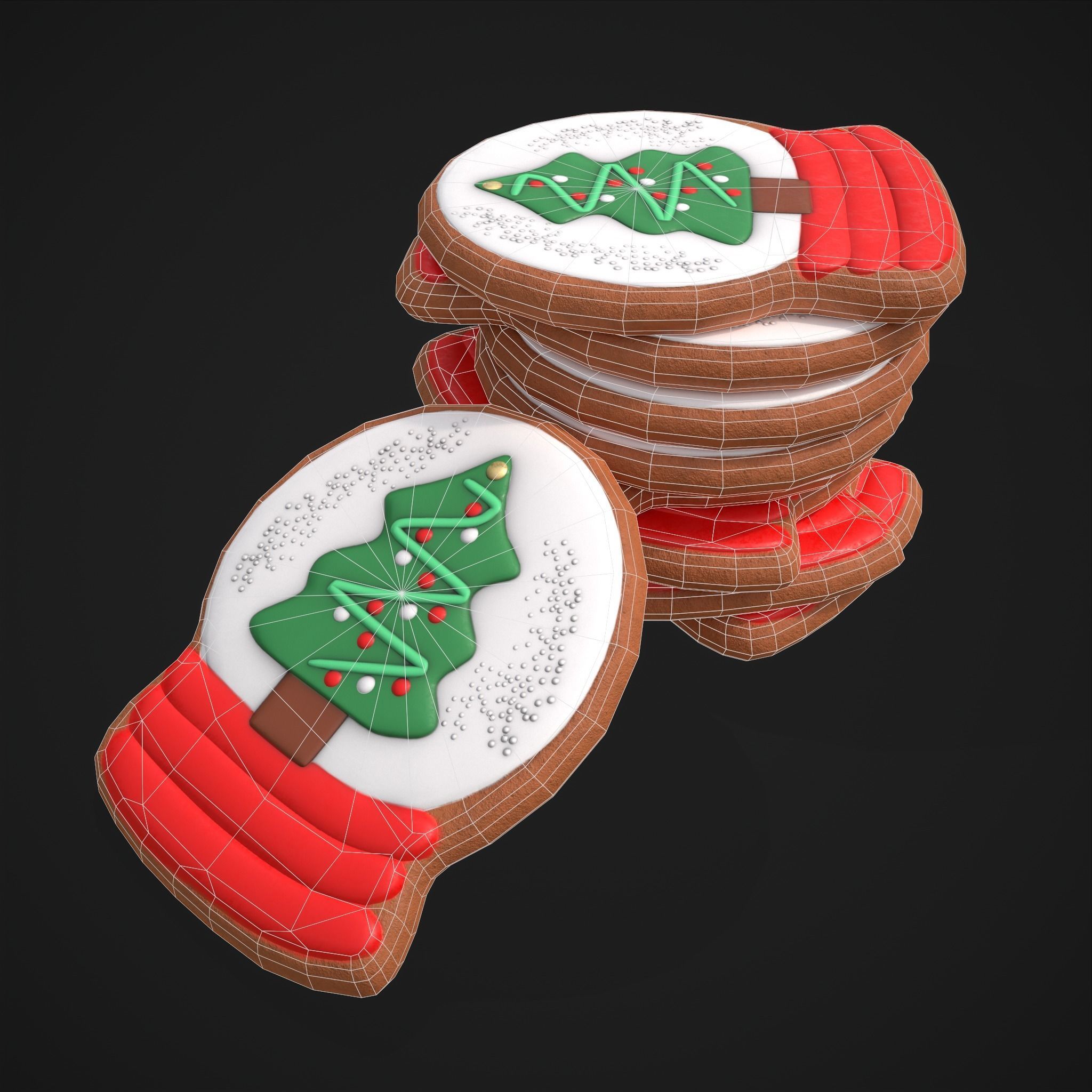 Snow Globe Cookie Low-poly 3D model_16