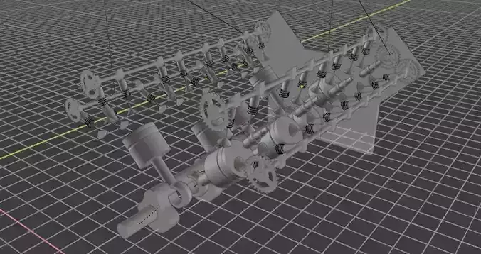 V8 Engine 3D model
