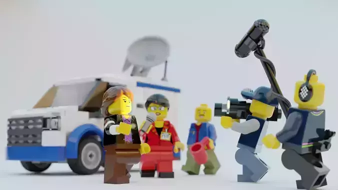 Lego crew reporters 3D model