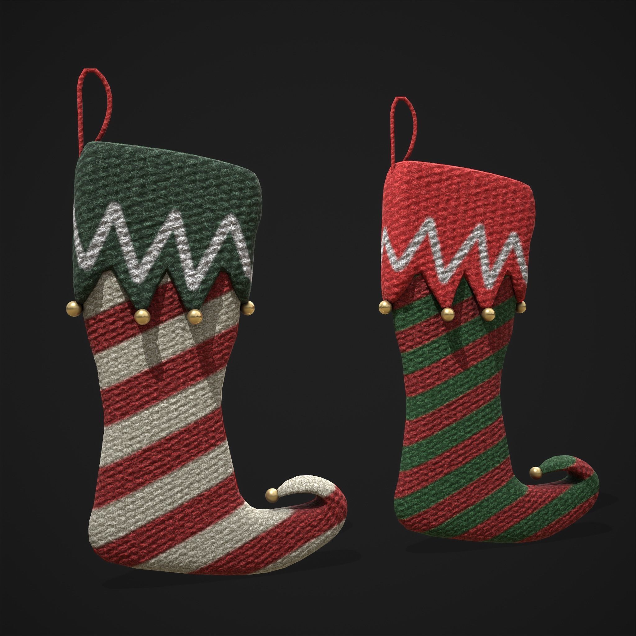 Stockings Low-poly 3D model_21