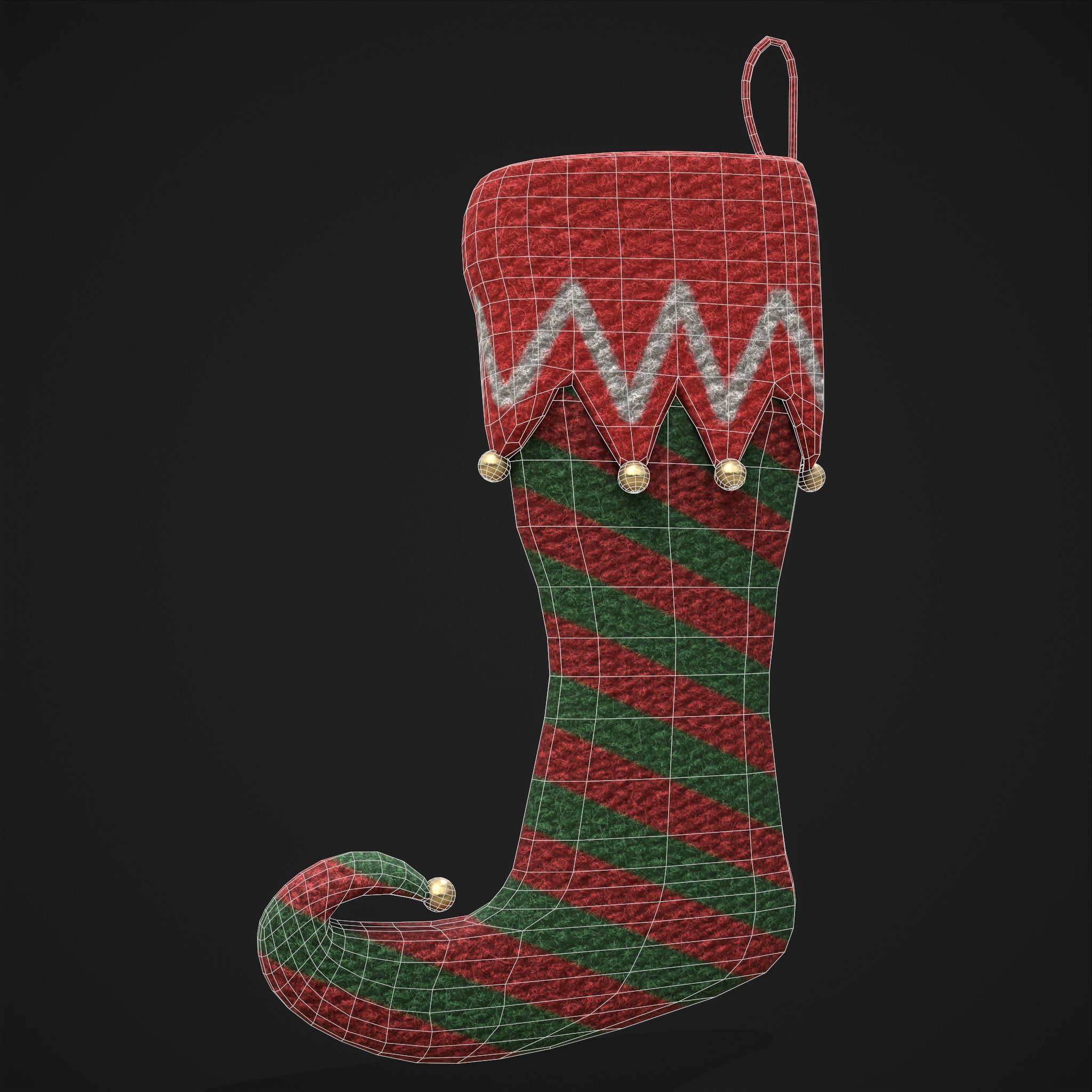 Stockings Low-poly 3D model_16