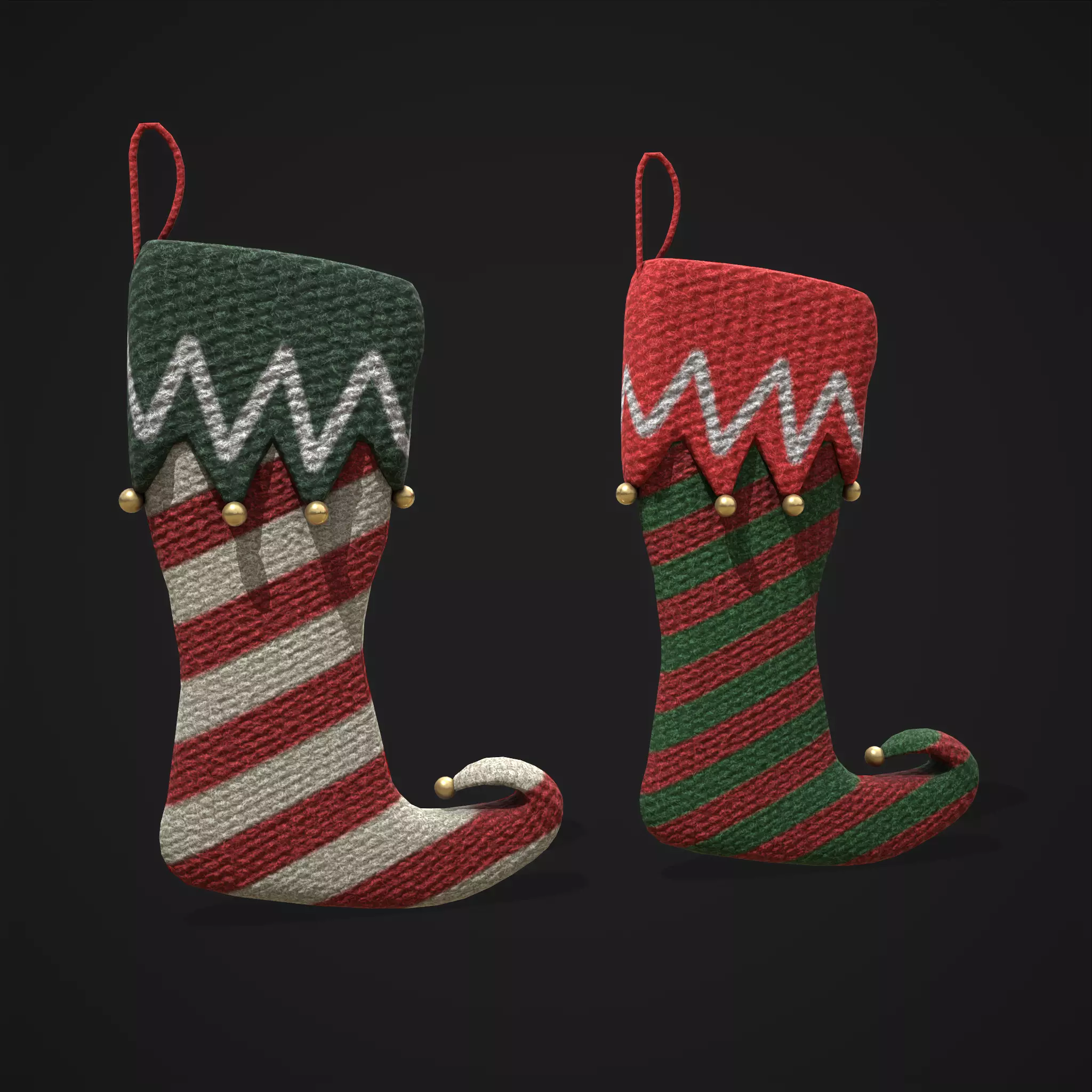Stockings Low-poly 3D model_0
