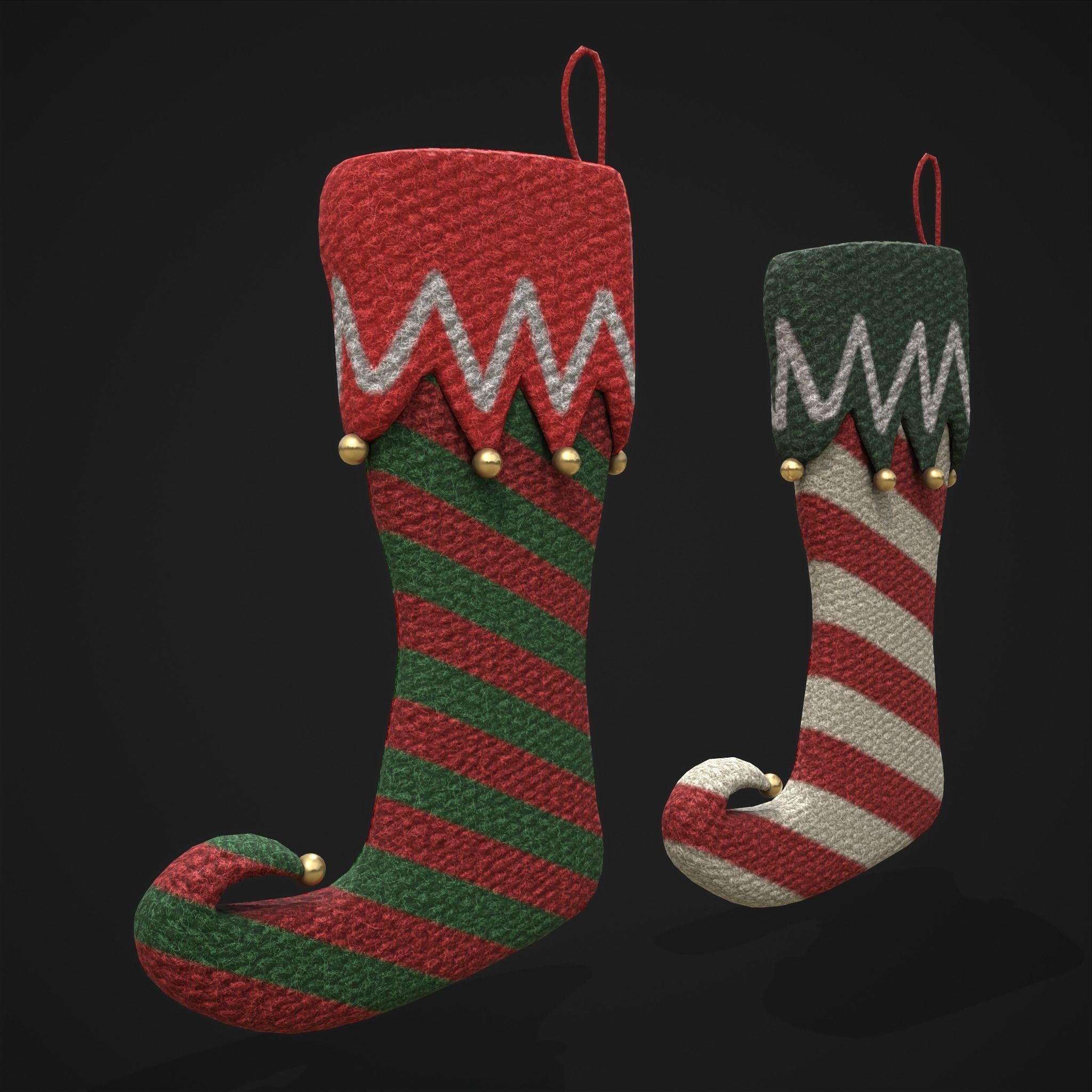 Stockings Low-poly 3D model_3