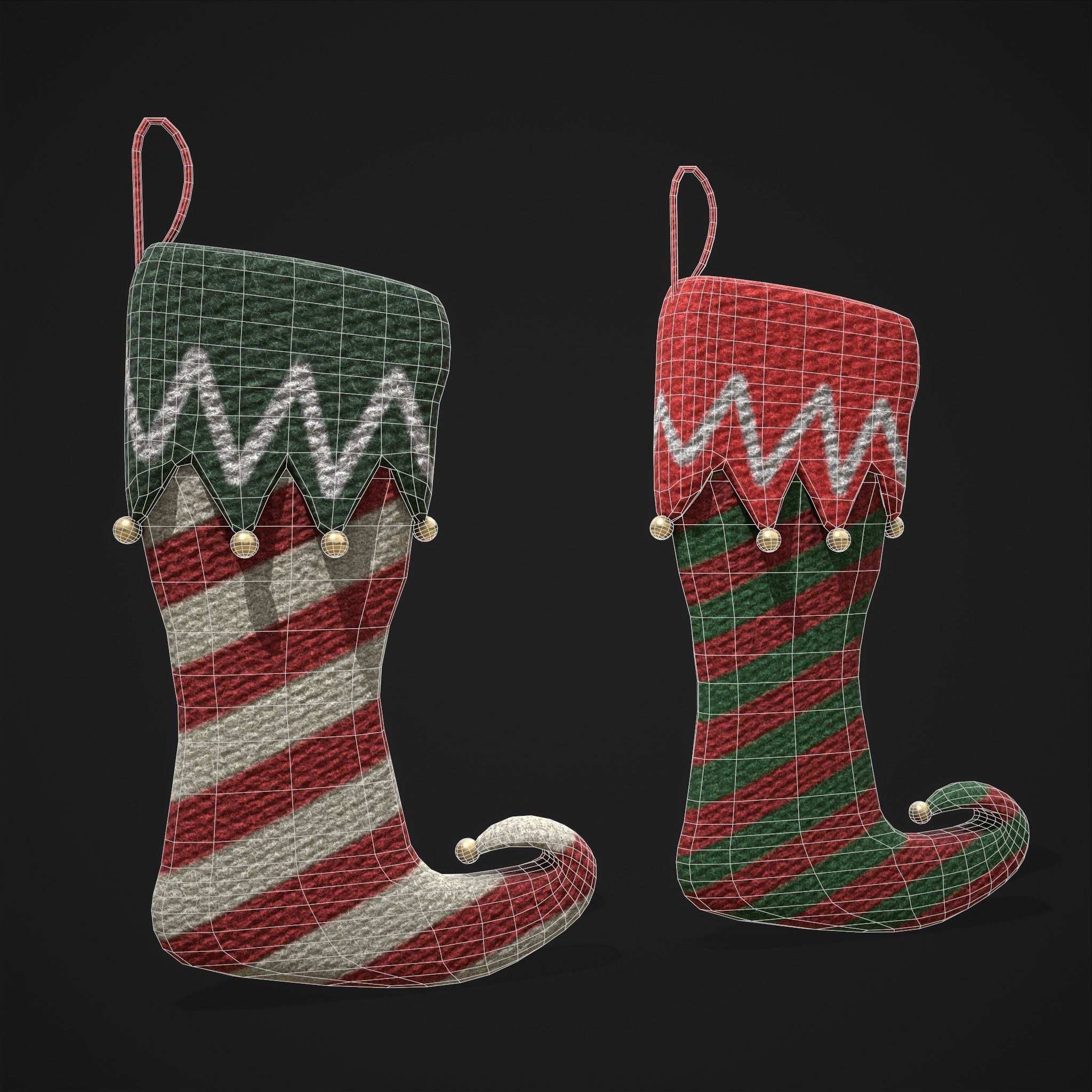Stockings Low-poly 3D model_22