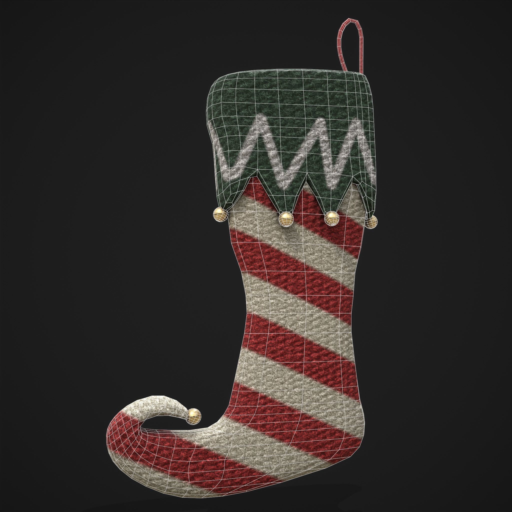 Stockings Low-poly 3D model_10