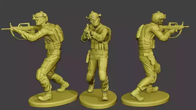 China Actual Special Forces PAP 0013 3D print model