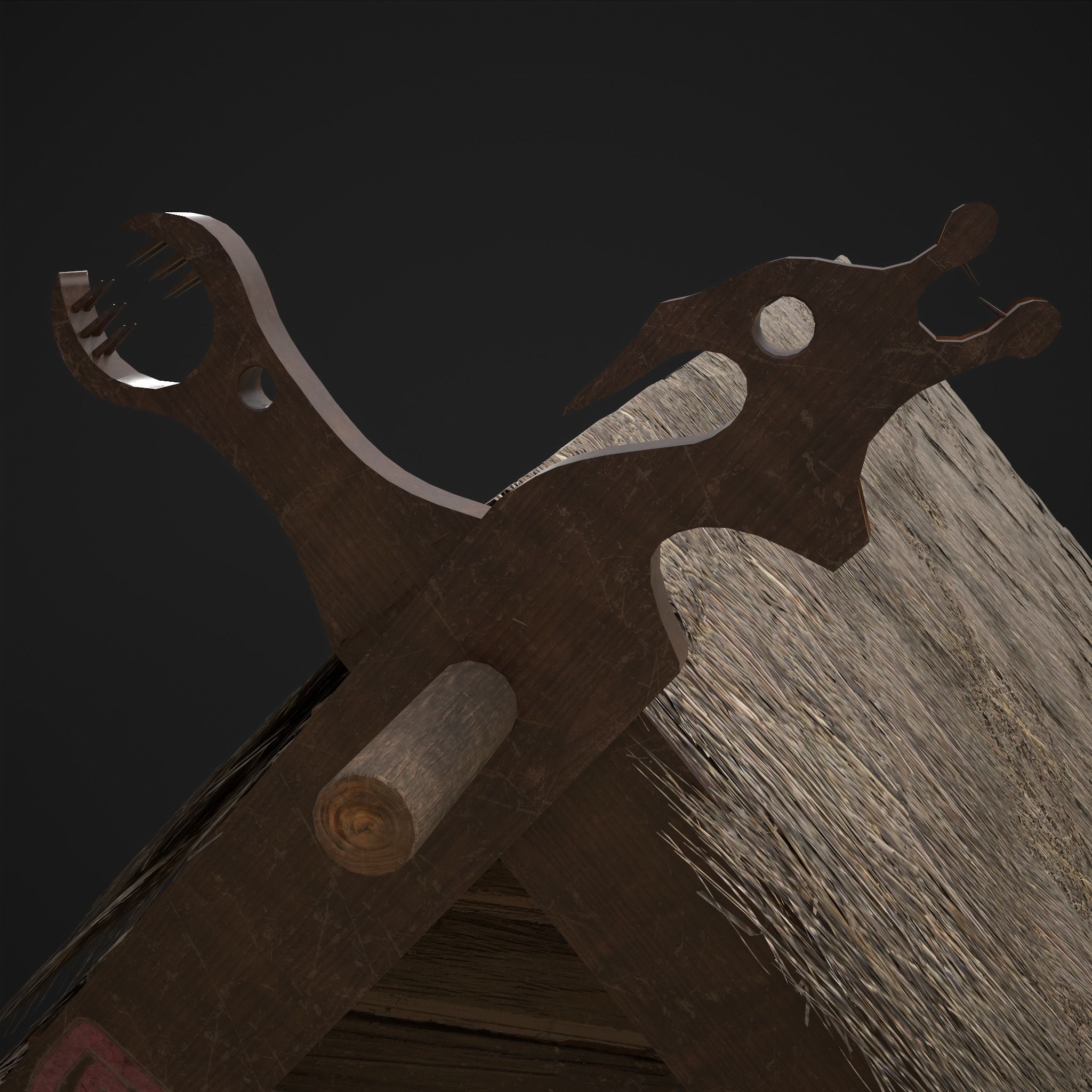 Viking Long House Low-poly 3D model_29