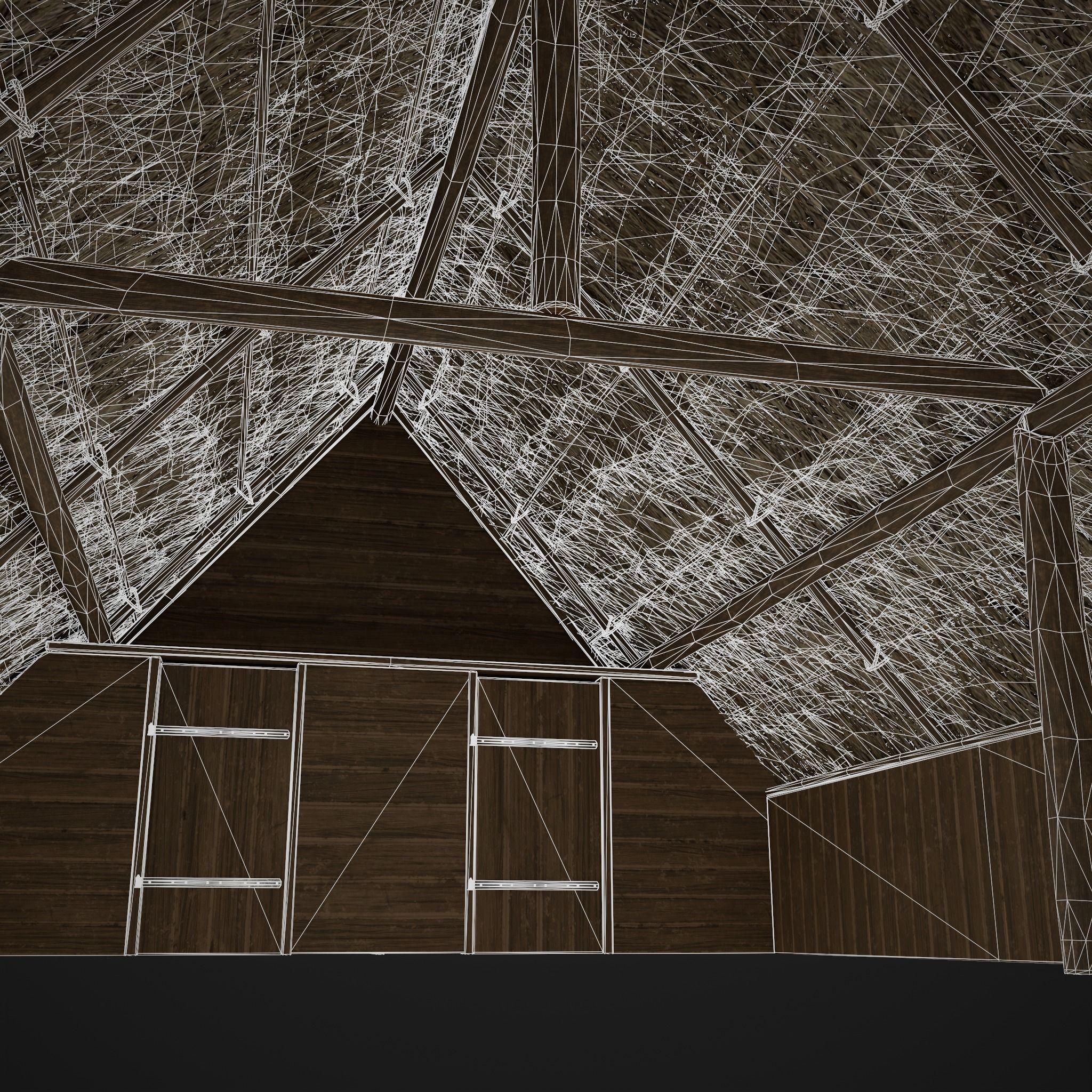 Viking Long House Low-poly 3D model_16