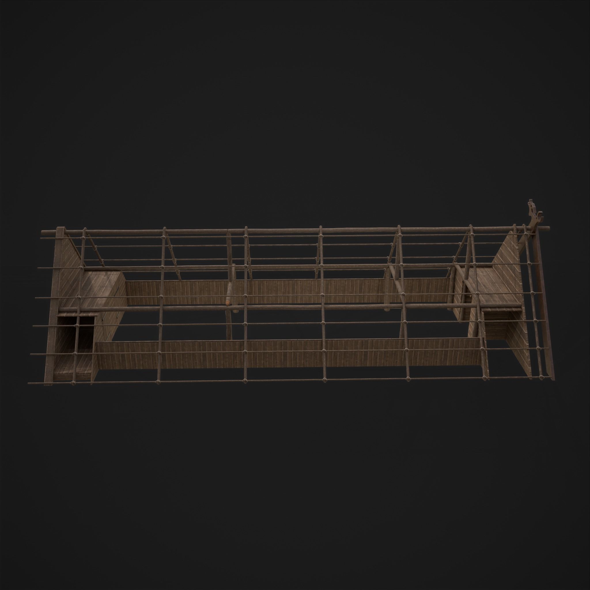 Viking Long House Low-poly 3D model_33