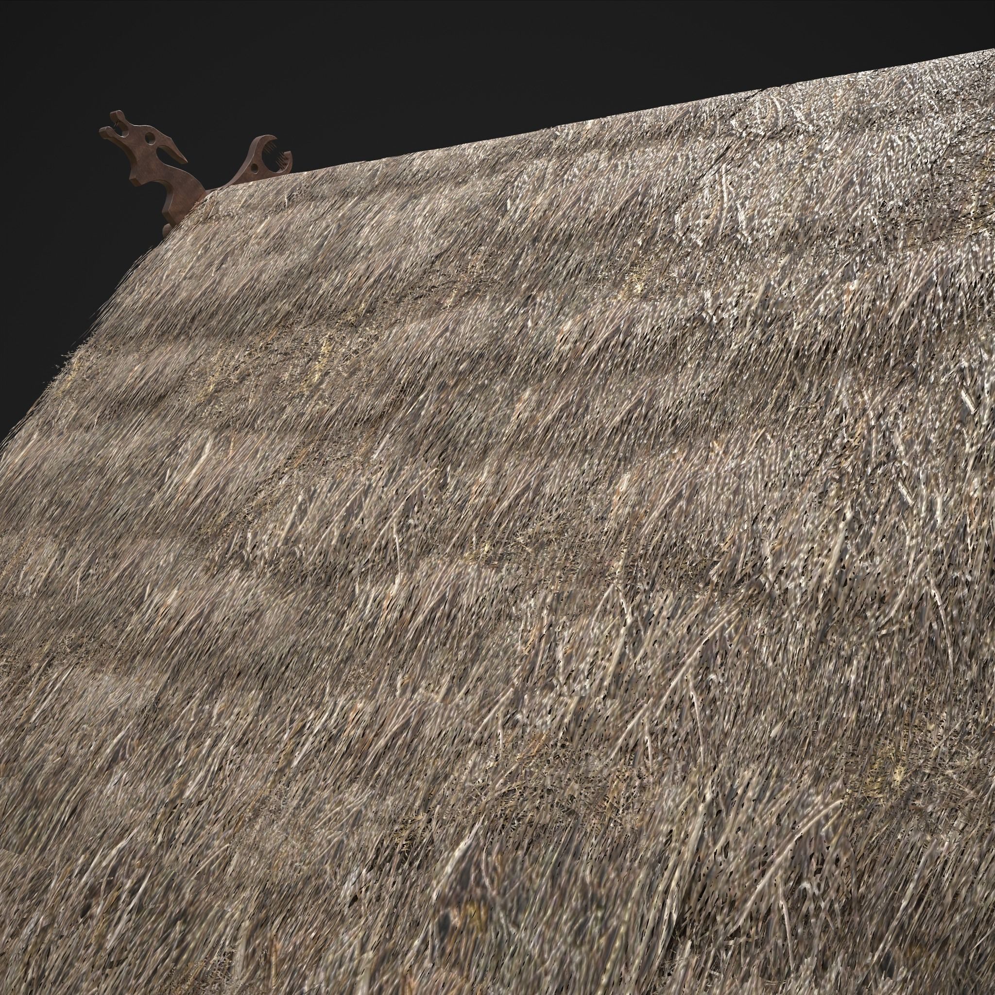 Viking Long House Low-poly 3D model_9