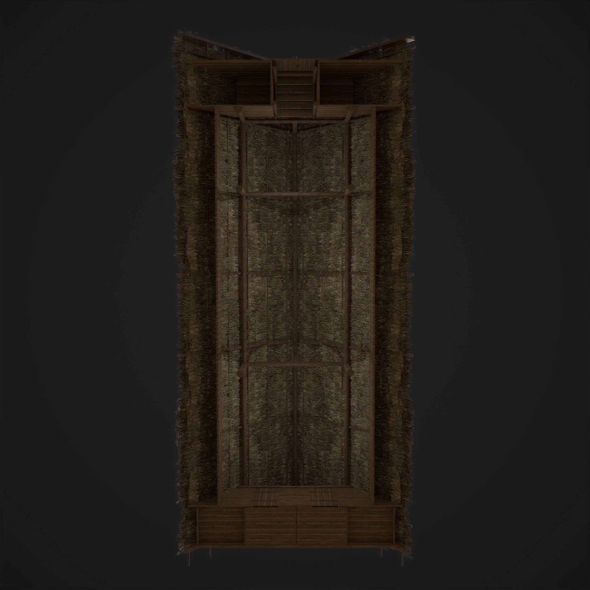 Viking Long House Low-poly 3D model_23