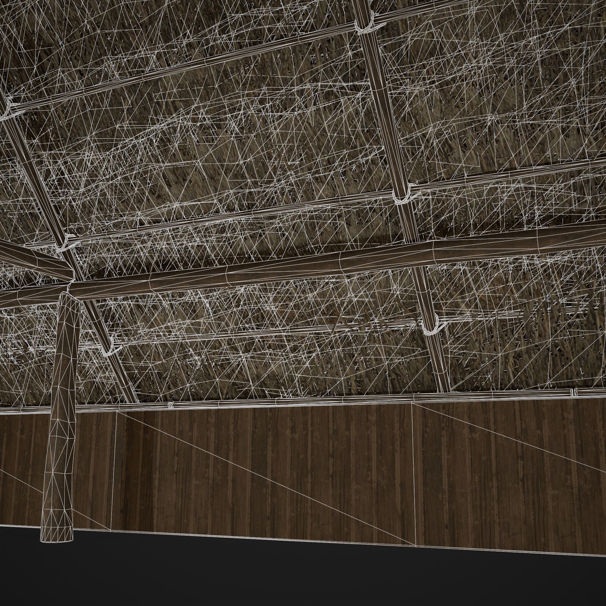 Viking Long House Low-poly 3D model_22