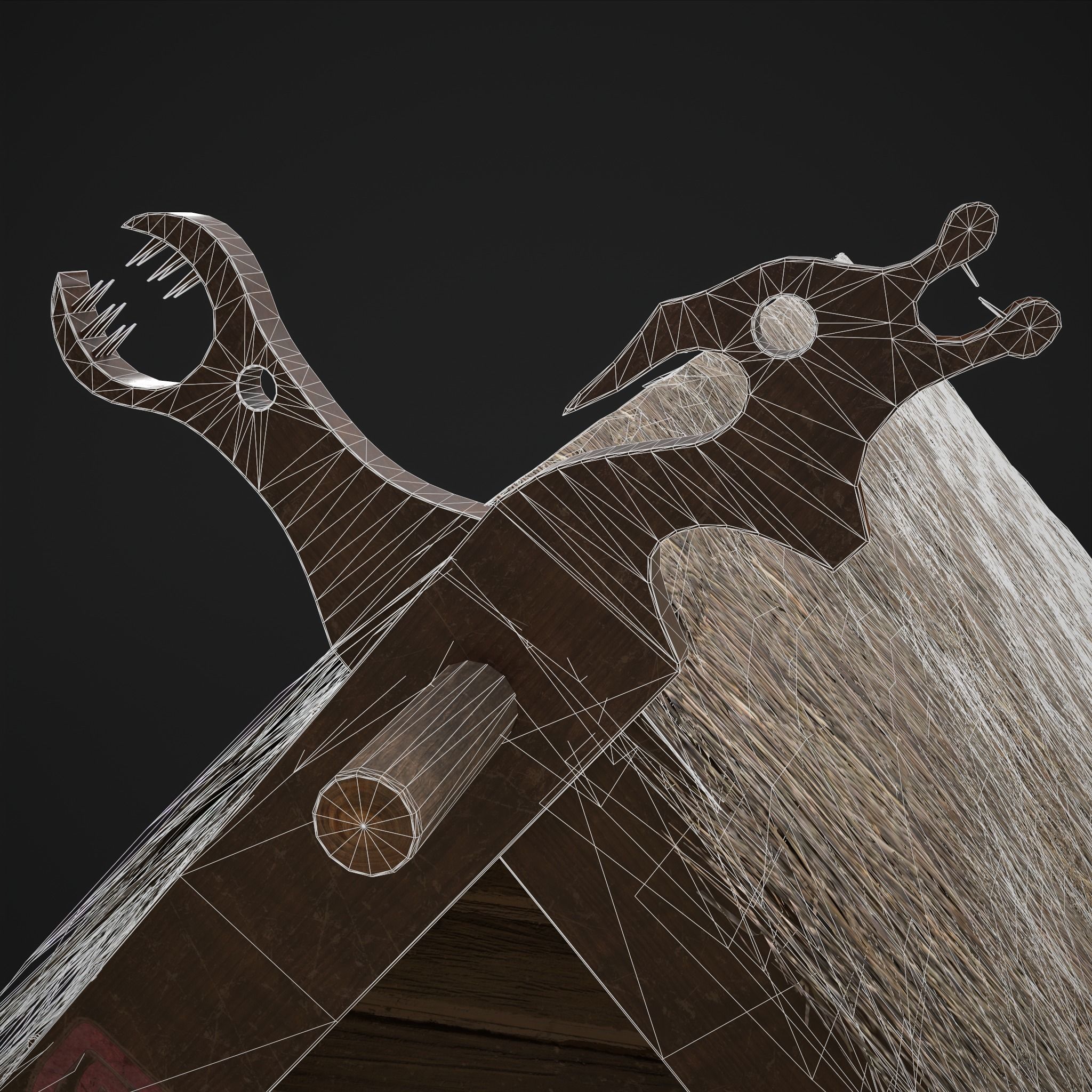 Viking Long House Low-poly 3D model_30