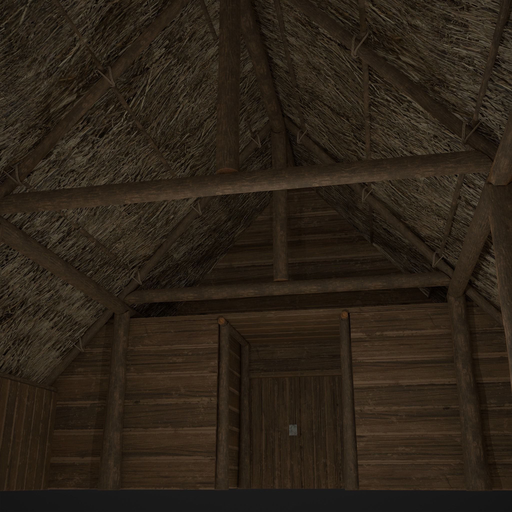 Viking Long House Low-poly 3D model_17