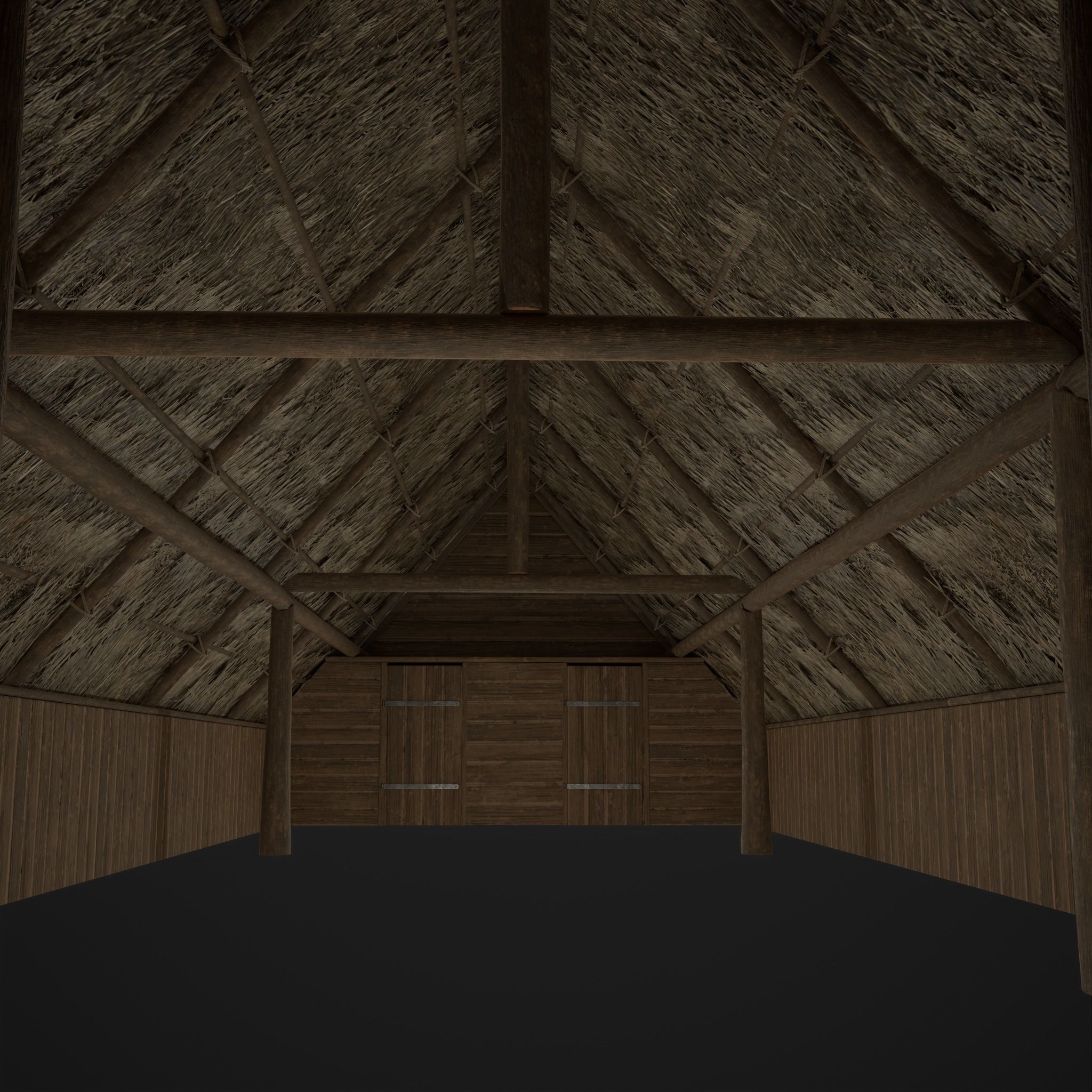 Viking Long House Low-poly 3D model_13