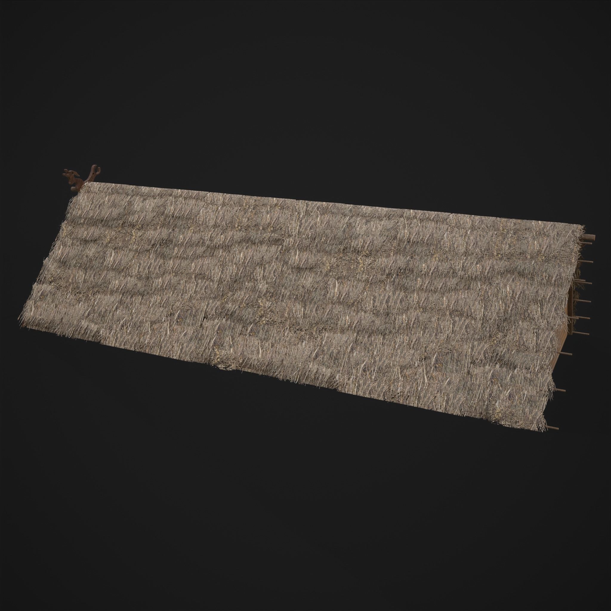 Viking Long House Low-poly 3D model_11