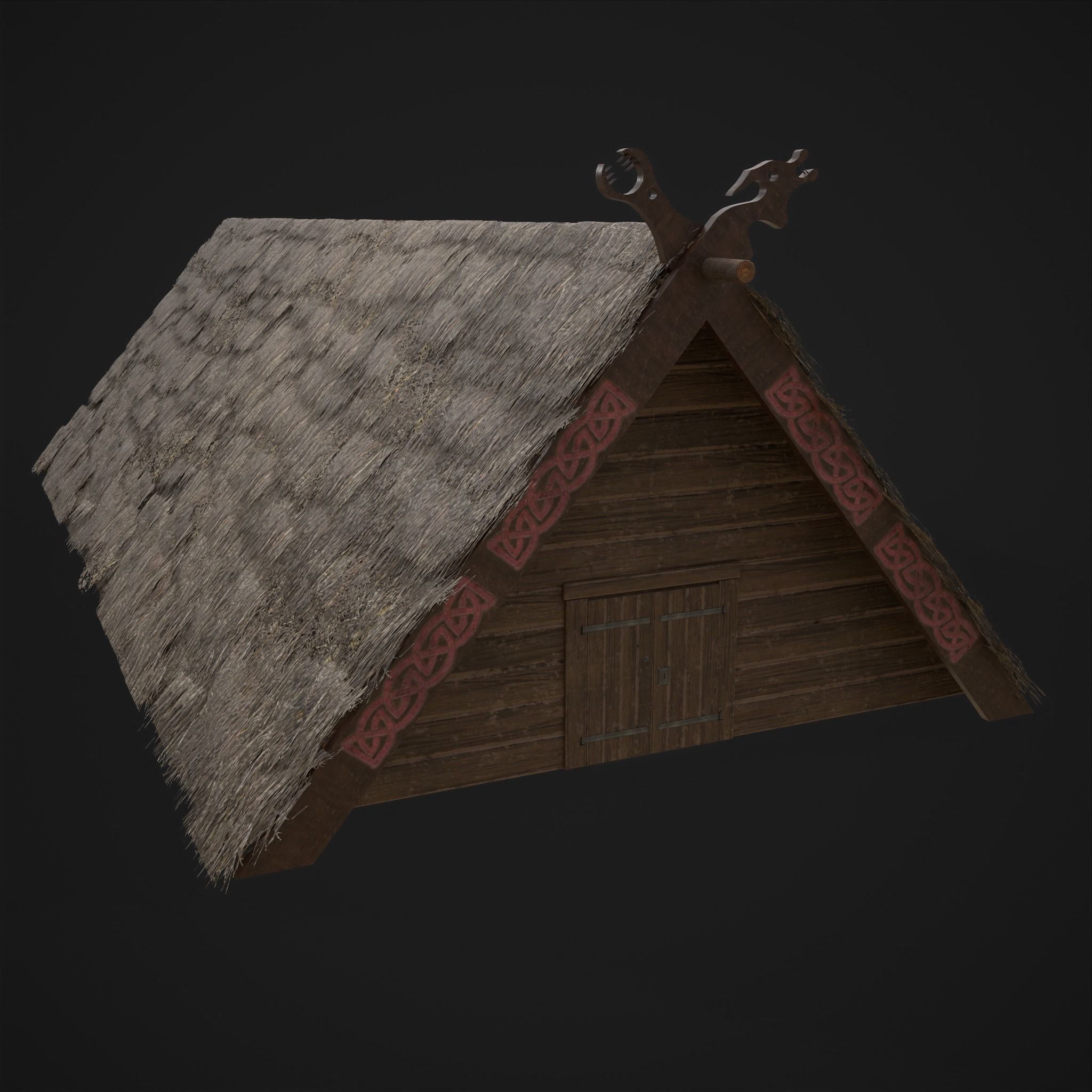 Viking Long House Low-poly 3D model_41