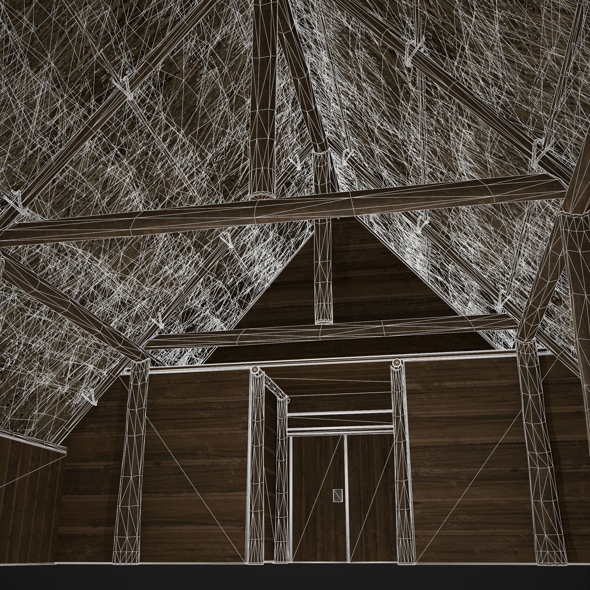 Viking Long House Low-poly 3D model_18