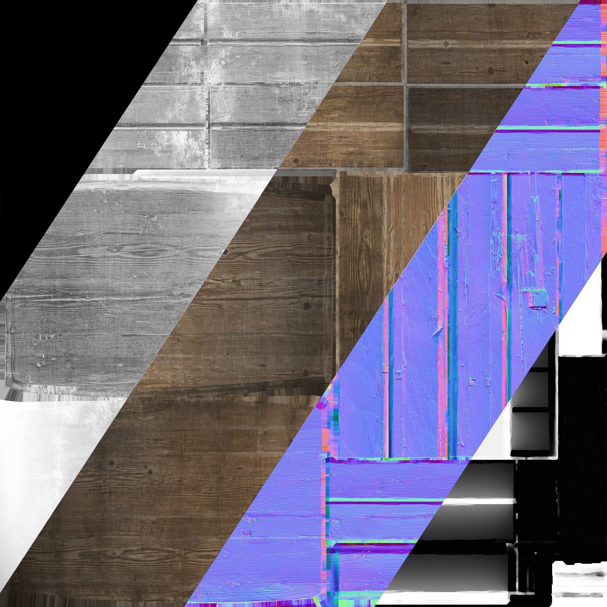 Medieval Library Furniture Set Low-poly 3D model_11