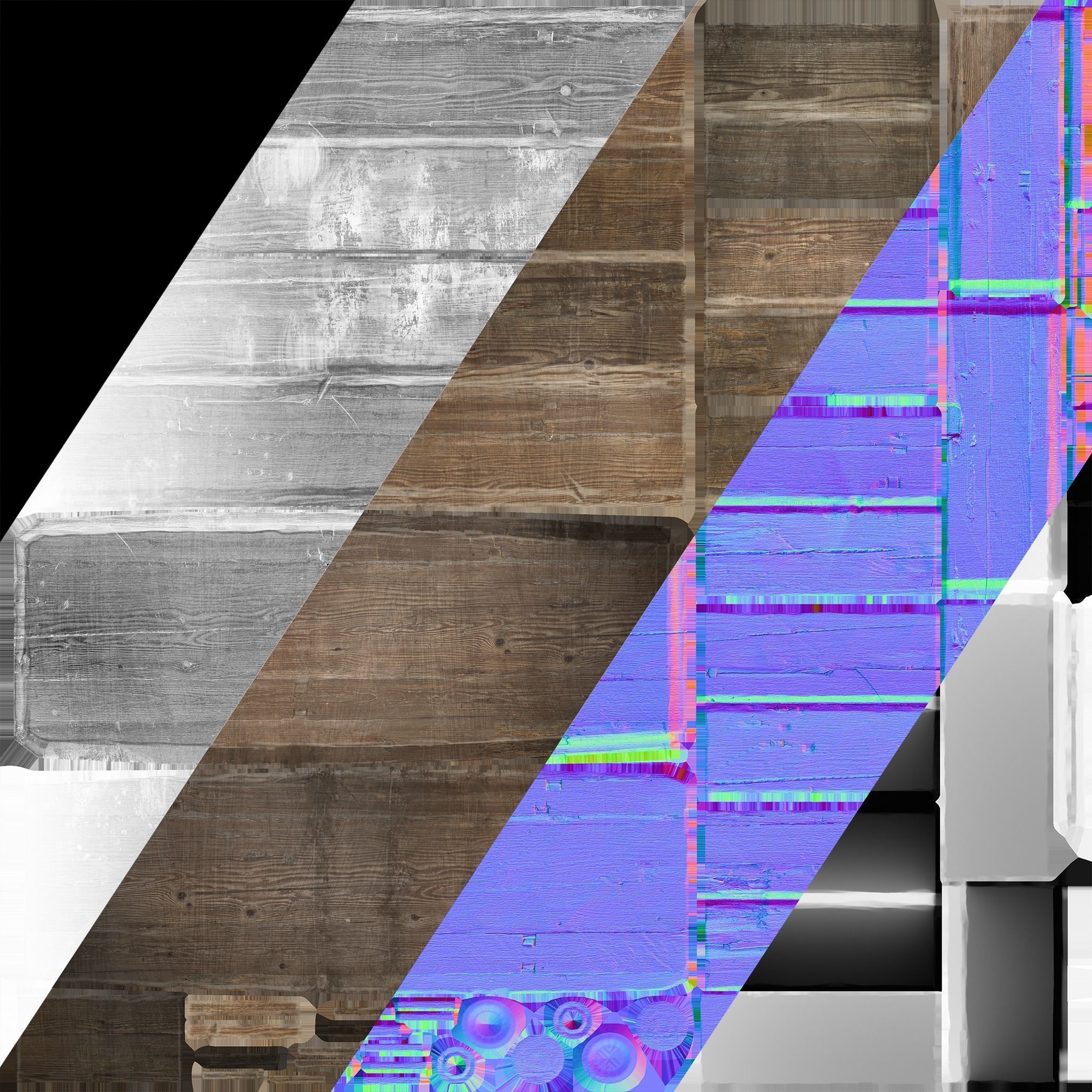 Medieval Library Furniture Set Low-poly 3D model_19