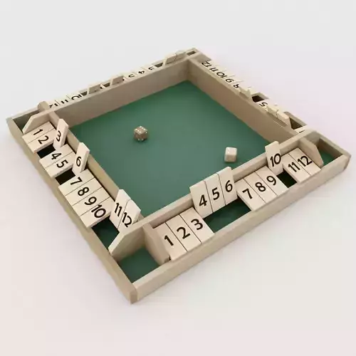 4 Player Shut the Box Dice Game