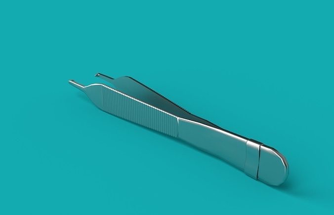 Surgical Tool - Rat Tooth Forceps Low-poly 3D model