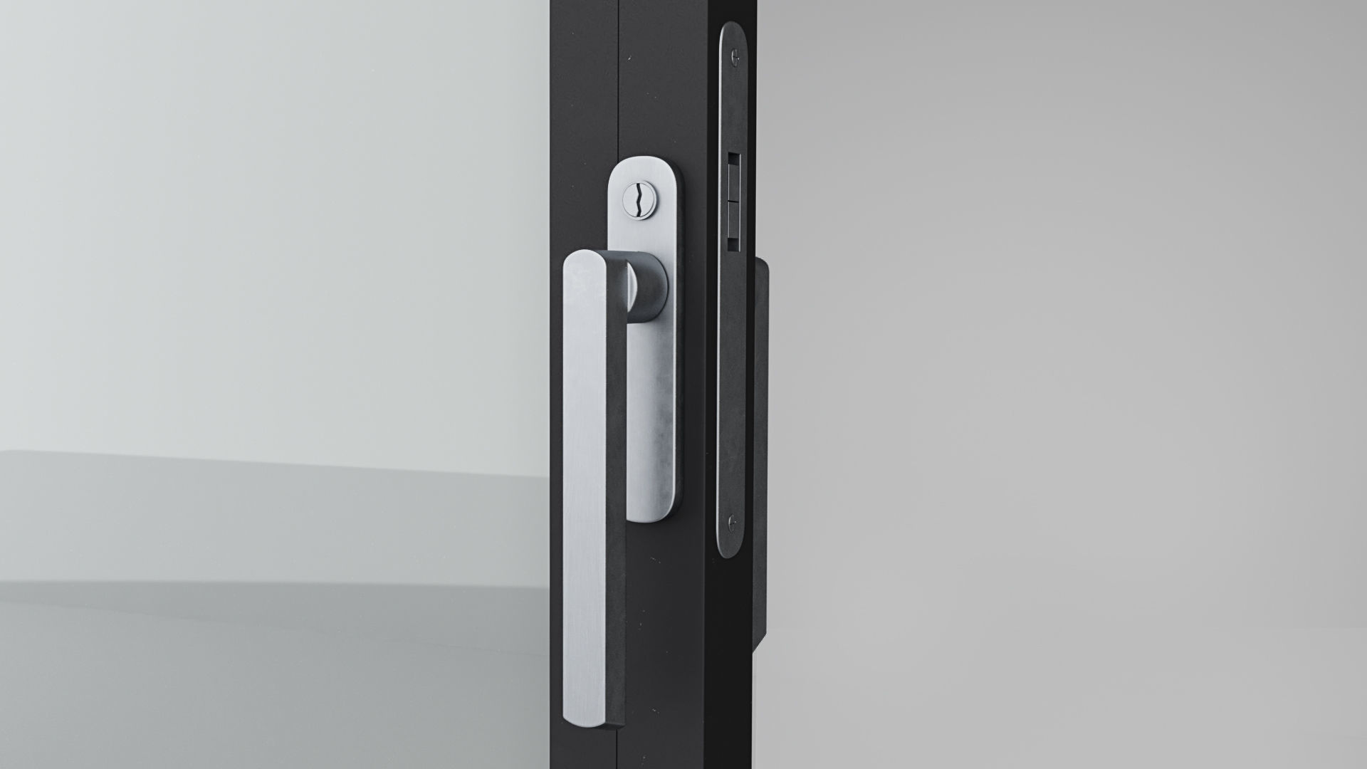 Aluminium door 10 3D model_3