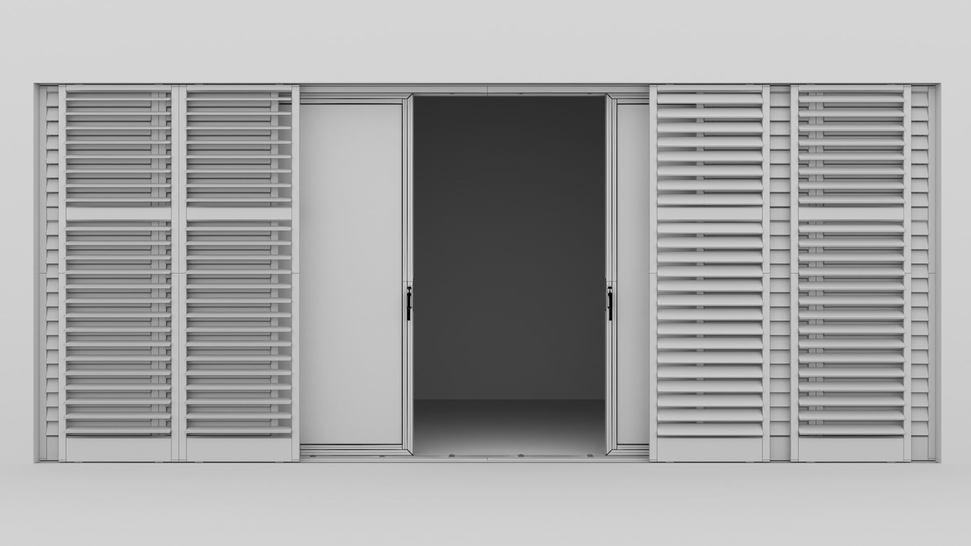 Aluminium door 10 3D model_5
